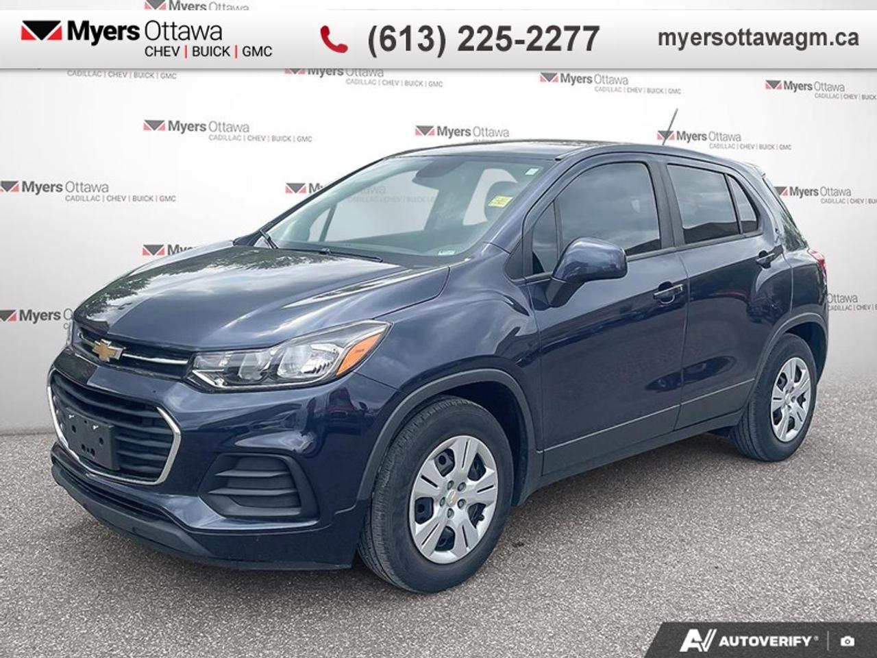 Compare at $14415 - Myers Cadillac is just $13995! <br> <br>This 2019 Chevrolet Trax is fresh on our lot in Ottawa. This low mileage SUV has just 61,896 km, finished in Storm Blue Metallic. It has an Automatic transmission and is powered by a 138HP 1.4L 4 Cylinder Engine. This vehicle has been upgraded with the following features: Apple CarPlay, Android Auto, Rear View Camera, Steering Wheel Audio Control,  emote Keyless Entry, Bluetooth.<br> <br>To apply right now for financing use this link: <a href=https://creditonline.dealertrack.ca/Web/Default.aspx?Token=b35bf617-8dfe-4a3a-b6ae-b4e858efb71d&Lang=en target=_blank>https://creditonline.dealertrack.ca/Web/Default.aspx?Token=b35bf617-8dfe-4a3a-b6ae-b4e858efb71d&Lang=en</a><br> <br/><br>All prices include Admin fee and Etching Registration, applicable Taxes and licensing fees are extra.<br>*LIFETIME ENGINE TRANSMISSION WARRANTY NOT AVAILABLE ON VEHICLES WITH KMS EXCEEDING 140,000KM, VEHICLES 8 YEARS & OLDER, OR HIGHLINE BRAND VEHICLE(eg. BMW, INFINITI. CADILLAC, LEXUS...)<br> Come by and check out our fleet of 40+ used cars and trucks and 160+ new cars and trucks for sale in Ottawa.  o~o