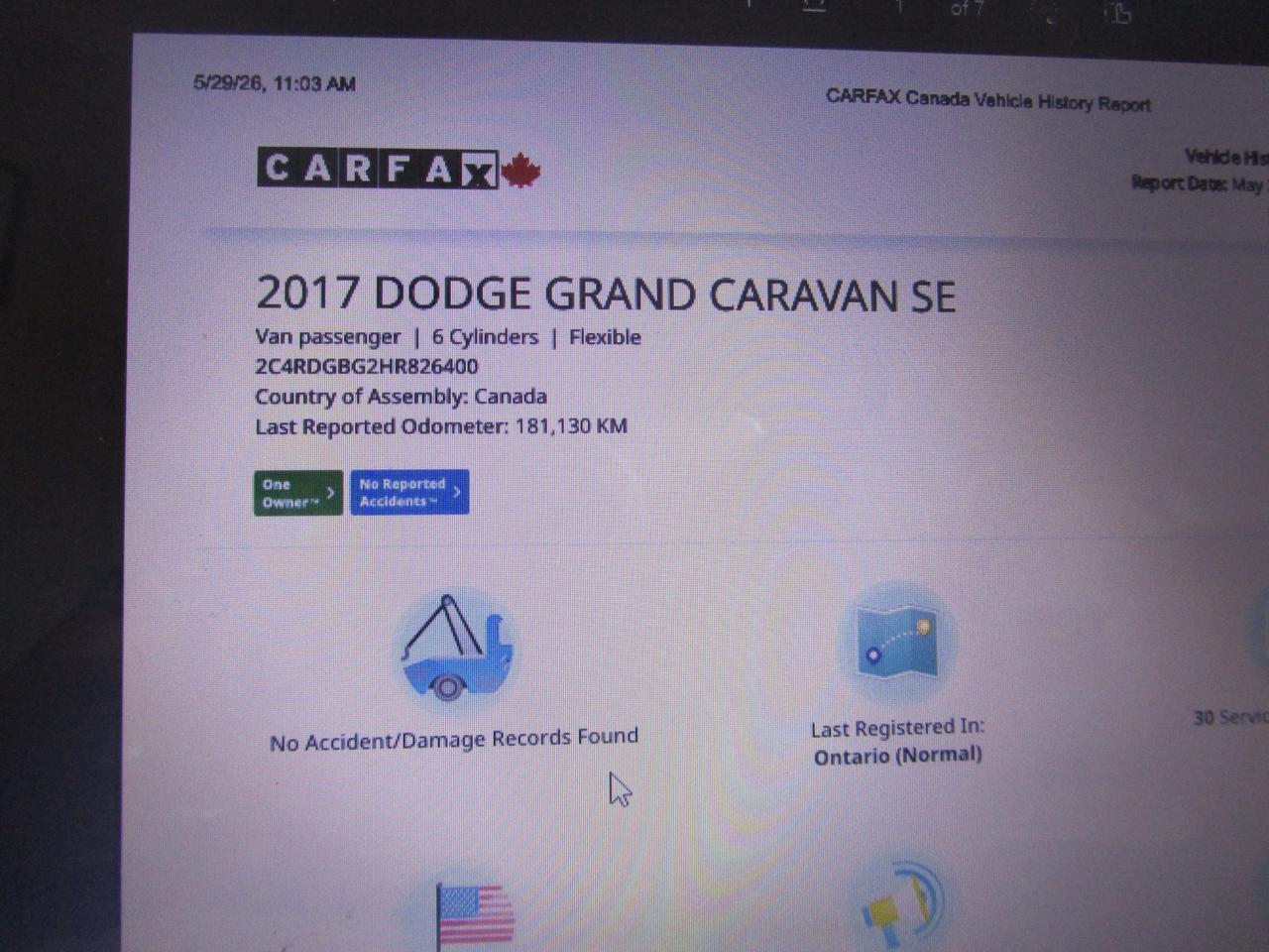 2017 Dodge Grand Caravan 4dr Wgn SXT Photo