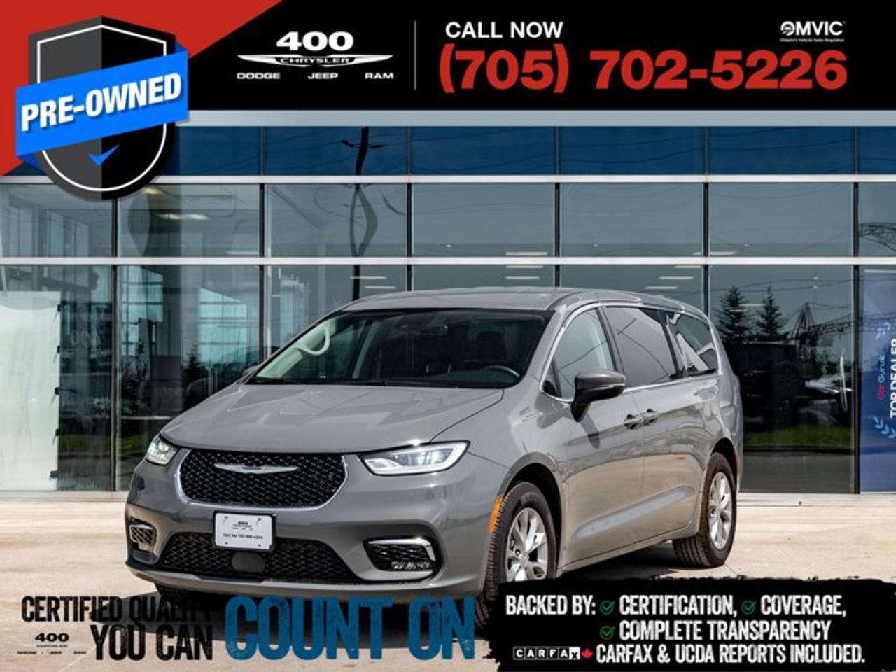 The 2023 Chrysler Pacifica Touring L AWD is the perfect blend of comfort, capability, and modern family-friendly design. With its advanced all-wheel drive system, this minivan is ready to handle Canadian weather with confidence, giving you peace of mind year-round. Inside, youll find a spacious, well-appointed cabin featuring premium leather-trimmed seating, a large touchscreen infotainment system with Apple CarPlay and Android Auto, and convenient features like power sliding doors and a power liftgate. The Pacificas smooth ride, impressive fuel efficiency, and versatile Stow n Go seating make it ideal for everything from daily commutes to weekend road trips. If youre looking for a reliable, stylish, and highly practical vehicle that doesnt compromise on comfort or technology, this Pacifica Touring L AWD checks every box. | PREVIOUS DAILY RENTAL |