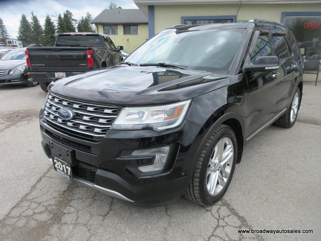 2017 Ford Explorer FOUR-WHEEL DRIVE LIMITED-EDITION 7 PASSENGER 3.5L - V6.. BENCH & 3RD ROW.. NAVIGATION.. DUAL SUNROOF.. LEATHER.. HEATED/AC SEATS.. SONY AUDIO..