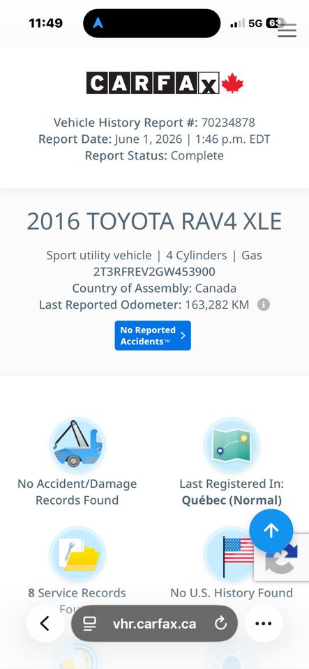 2016 Toyota RAV4 XLE AWD Photo