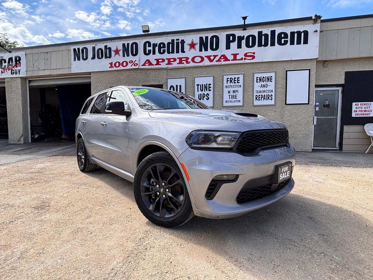 <p data-start=0 data-end=154>🚙 <strong data-start=3 data-end=91>2021 Dodge Durango GT AWD &ndash; 3.6L V6 | 7 Passenger SUV | Loaded & Ready for Adventure</strong> 🚙<br data-start=94 data-end=97>✔️ AWD | ✔️ 3.6L Pentastar V6 | ✔️ Spacious & Comfortable</p><p data-start=156 data-end=233>📍 <strong data-start=159 data-end=174>Dealer#4660</strong><br data-start=174 data-end=177>📍 <strong data-start=180 data-end=200>Stock#: MC683005</strong><br data-start=200 data-end=203>📍 <strong data-start=206 data-end=233>VIN#: 1C4RDJDG7MC683005</strong></p><p data-start=235 data-end=317>📞 Call or Text Us Today!<br data-start=260 data-end=263>💰 <strong data-start=266 data-end=317>Financing Available &ndash; All Credit Types Welcome!</strong></p><p data-start=319 data-end=590>The 2021 Dodge Durango GT AWD combines bold styling, impressive capability, and family-friendly versatility. Powered by the reliable 3.6L Pentastar V6 engine and equipped with all-wheel drive, this SUV is ready for Manitoba winters, road trips, and daily commuting alike.</p><p data-start=592 data-end=766>⚙️ <strong data-start=595 data-end=618>Vehicle Information</strong><br>&bull; 3.6L V6 Gasoline Engine<br data-start=644 data-end=647>&bull; Automatic Transmission<br data-start=671 data-end=674>&bull; All-Wheel Drive (AWD)<br data-start=697 data-end=700>&bull; Seating for up to 7 Passengers<br data-start=732 data-end=735>&bull; Alloy Wheels<br data-start=749 data-end=752>&bull; LED Lighting</p><p data-start=768 data-end=984>🛋️ <strong data-start=772 data-end=797>Comfort & Convenience</strong><br>&bull; Heated Front Seats<br data-start=818 data-end=821>&bull; Heated Steering Wheel<br data-start=844 data-end=847>&bull; Dual-Zone Climate Control<br data-start=874 data-end=877>&bull; Power Driver Seat<br data-start=896 data-end=899>&bull; Remote Start System<br data-start=920 data-end=923>&bull; Keyless Entry & Push-Button Start<br data-start=958 data-end=961 data-is-only-node=>&bull; Rear Climate Controls</p><p data-start=986 data-end=1187>📱 <strong data-start=989 data-end=1012>Technology Features</strong><br>&bull; Large Touchscreen Infotainment System<br data-start=1052 data-end=1055>&bull; Apple CarPlay & Android Auto<br data-start=1085 data-end=1088>&bull; Bluetooth Connectivity<br data-start=1112 data-end=1115>&bull; USB Charging Ports<br data-start=1135 data-end=1138>&bull; Steering Wheel Audio Controls<br data-start=1169 data-end=1172>&bull; Backup Camera</p><p data-start=1189 data-end=1409>🛡️ <strong data-start=1193 data-end=1212>Safety Features</strong><br>&bull; Blind Spot Monitoring<br data-start=1236 data-end=1239>&bull; Rear Cross Path Detection<br data-start=1266 data-end=1269>&bull; Electronic Stability Control<br data-start=1299 data-end=1302>&bull; Traction Control System<br data-start=1327 data-end=1330>&bull; Multiple Airbags<br data-start=1348 data-end=1351>&bull; Tire Pressure Monitoring System<br data-start=1384 data-end=1387 data-is-only-node=>&bull; Rear Parking Sensors</p><p data-start=1411 data-end=1679>✨ <strong data-start=1413 data-end=1435>Why Youll Love It</strong><br>The Durango GT offers the perfect balance of SUV practicality, premium comfort, and V6 performance. With AWD capability, modern technology, and room for the whole family, its an excellent choice for anyone needing a versatile and stylish SUV.</p><p data-start=1681 data-end=1752>📍 Visit us today!<br data-start=1699 data-end=1702>🕒 Mon&ndash;Fri: 10AM&ndash;6PM | Sat: 10AM&ndash;5PM | Sun: Closed</p><p data-start=1754 data-end=2035 data-is-last-node= data-is-only-node=>⚠️ <strong data-start=1757 data-end=1789>IMPORTANT FEATURE DISCLAIMER</strong> ⚠️<br data-start=1792 data-end=1795>Please note: The features listed above are auto-generated using the vehicles VIN. While we strive for accuracy, actual features may vary by vehicle. Please confirm all details with the dealership, as the listed features are not guaranteed.</p>