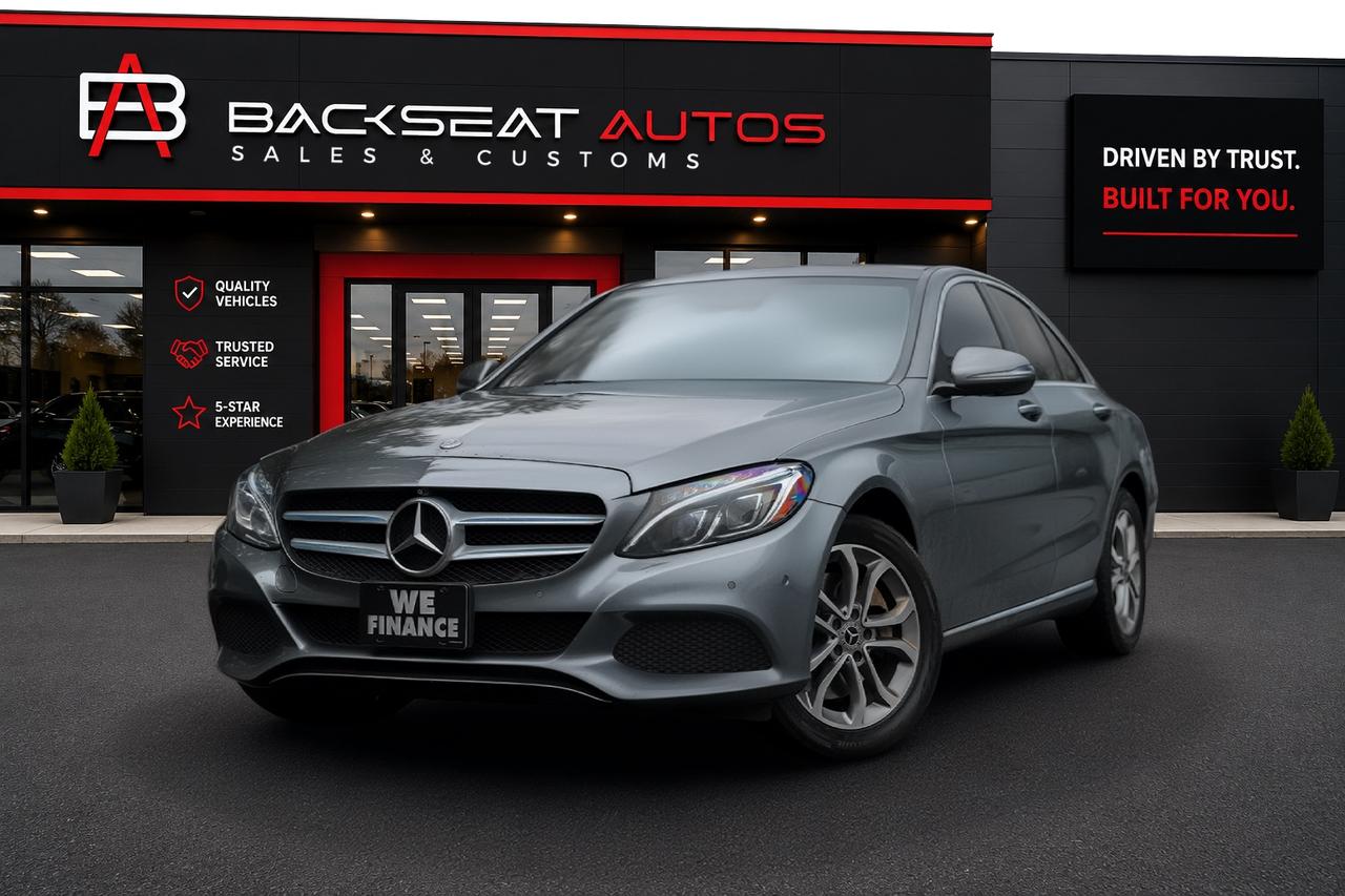 <p> 2017 Mercedes C300 4-Matic Drive With Confidence [GUARANTEED FINANCING]</p><p>Looking for a sedan thats reliable, sporty, and ready for any road? </p><p>This vehicle is Ontario Safety Certified and includes a 3-Month Engine & Transmission Warranty for your peace of mind. </p><p>There are also longer and more comprehensive coverage options available, and wed love to go over them with you.</p><p><br></p><p> Key Features:</p><p>- Available from $0 Down</p><p>- No Accidents </p><p>- All wheel drive </p><p>- Blind Spot Monitor</p><p>- Apple CarPlay / Android Auto</p><p>- Large infotainment screen </p><p>- Panoramic sunroof </p><p>- Almost new Bridgestone tires</p><p>- CarFax Available | Extended Warranty Optional </p><p><br></p><p>Why Buy From Backseat Autos Ottawa? </p><p> Safety Certified & Warranty Included </p><p> AppointmentOnly = Dedicated Attention </p><p> Trusted by Hundreds of Happy Ottawa Drivers </p><p><br></p><p> Limited Availability 1 Unit Only!</p><p> Call/Text 6138798448 to schedule your private viewing today</p>