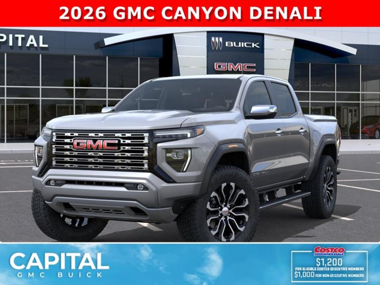 Check out the Incredible 2026 GMC Canyon Denali... Fully loaded with options like Heated and Cooled Seats, Heated Steering, Power Sunroof, Adaptive Cruise Control, 360 CAM, Assist Steps, Trailering Package, Bose Stereo, Heads-up Display, Spray-in Box Liner, and SO SO Much more... Call NOWAsk for the Internet Department for more information or book your test drive today!AMVIC Licensed Dealer - Licence Number B1044900