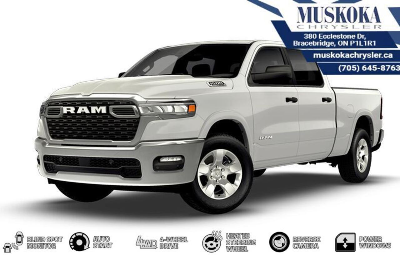 This RAM 1500 Big Horn, with a 3.0L I-6 twin turbo engine engine, features a 8-speed automatic transmission, and generates 9.9 highway/13.2 city L/100km. Find this vehicle with only 0 kilometers!  RAM 1500 Big Horn Options: This RAM 1500 Big Horn offers a multitude of options. Technology options include: GPS Antenna Input, Voice Recorder, 2 LCD Monitors In The Front, Integrated Centre Stack Radio, MP3 Capability.  Safety options include Variable Intermittent Wipers, Airbag Occupancy Sensor, Curtain 1st And 2nd Row Airbags, Dual Stage Driver And Passenger Front Airbags, Dual Stage Driver And Passenger Seat-Mounted Side Airbags.  Visit Us: Find this RAM 1500 Big Horn at Muskoka Chrysler today. We are conveniently located at 380 Ecclestone Dr Bracebridge ON P1L1R1. Muskoka Chrysler has been serving our local community for over 40 years. We take pride in giving back to the community while providing the best customer service. We appreciate each and opportunity we have to serve you, not as a customer but as a friend