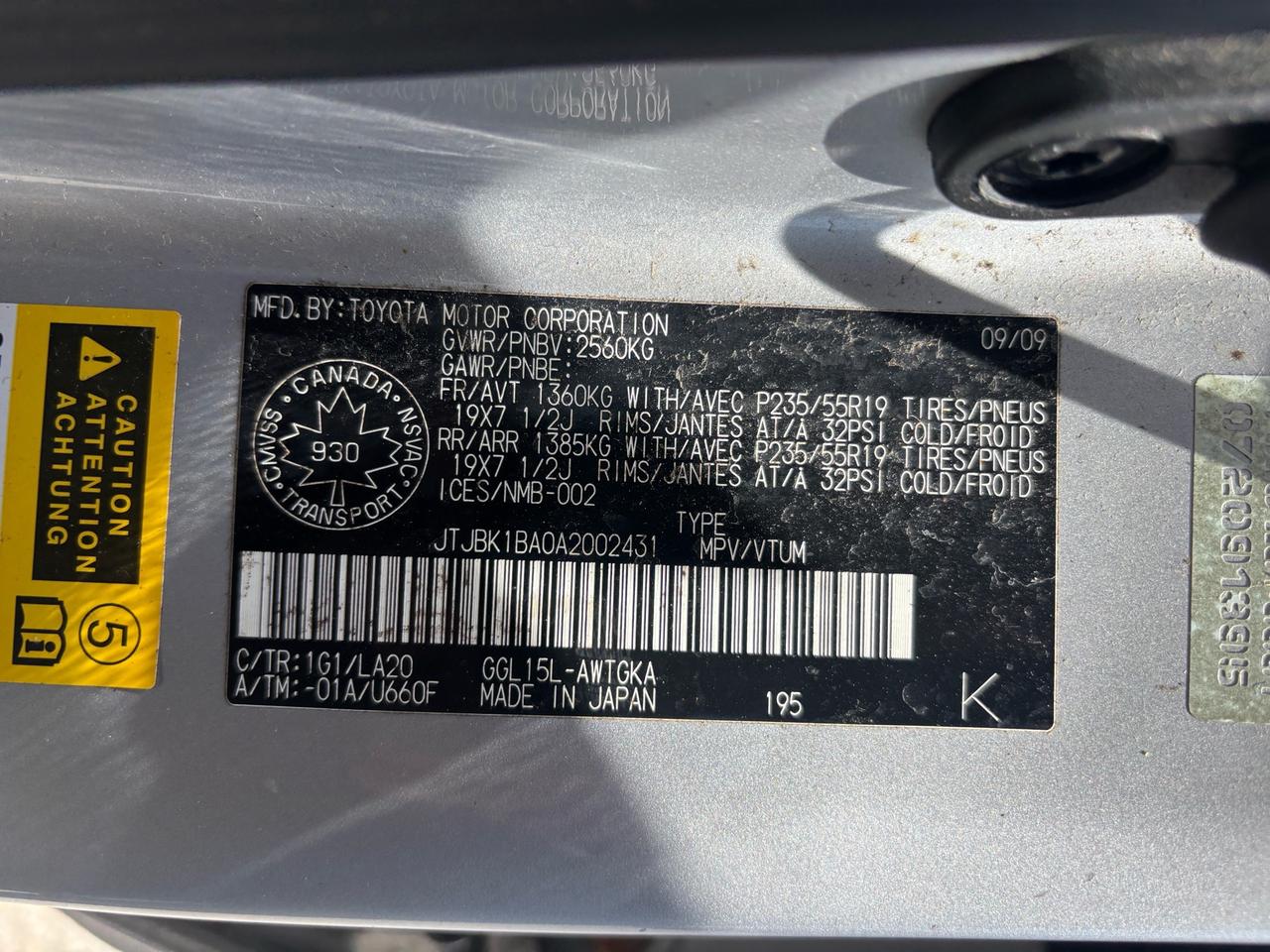2010 Lexus RX 350 Navigation, DVD, AWD Photo