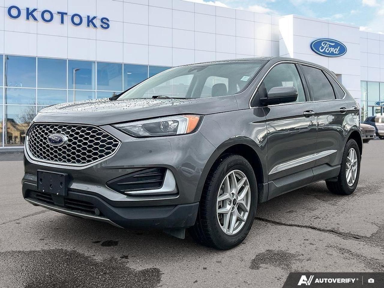 <p>This <strong>2023 Ford Edge SEL</strong> is a well-maintained SUV that is ready for its next home. Originally registered in Manitoba before spending time in Alberta and British Columbia, this vehicle has been professionally inspected and serviced by our team at Okotoks Ford Lincoln. It offers a comfortable, reliable driving experience and is a great option for those seeking a modern SUV with proven capability.</p><p>Our certified technicians have performed a comprehensive inspection and maintenance program to ensure this vehicle provides peace of mind:</p><ul><li><p>Performed a complete used car inspection.</p></li><li><p>Completed an engine oil and filter change using <strong>5W-30 synthetic oil</strong>.</p></li><li><p>Replaced the engine air filter and cabin air filter to ensure optimal airflow and cabin comfort.</p></li><li><p>Installed new batteries in both key fobs.</p></li><li><p>Replaced the right-side license plate bulb and the left-side mirror motor.</p></li><li><p>Verified brake pad and rotor health, with all measurements meeting factory specifications.</p></li></ul><p>According to the vehicle's history, it has been registered in Manitoba, Alberta, and British Columbia, and was previously used as a rental vehicle. A collision claim for the left front corner was reported in December 2024, with repairs totaling <strong>$10,795.70</strong>. Our team has fully inspected the vehicle to ensure it meets our quality standards. There is currently one open manufacturer recall regarding the infotainment screen, which can be addressed at any Ford dealership.</p><p>This <strong>Edge SEL</strong> comes equipped with gear that matters for your daily commute and weekend adventures:</p><ul><li><p><strong>Intelligent All-Wheel Drive</strong>: Provides enhanced traction and confidence in varying Canadian weather conditions.</p></li><li><p><strong>2.0L EcoBoost Engine</strong>: Delivers a balanced mix of responsive power and fuel efficiency for your travels.</p></li><li><p><strong>Ford Co-Pilot360 Assist</strong>: Includes adaptive cruise control and evasive steering assist to help keep you safe on the highway.</p></li><li><p><strong>Power Liftgate</strong>: Adds significant convenience when loading groceries or sports equipment.</p></li><li><p><strong>Heated Front Seats & Steering Wheel</strong>: Ensures comfort during colder months for both the driver and passengers.</p></li><li><p><strong>Premium Audio with Navigation</strong>: Features a built-in navigation system and high-quality audio to keep you connected and entertained.</p></li></ul><p>Text or Call us today at Okotoks Ford Lincoln for a personalized video walk-around or to book your test drive of this vehicle.</p>