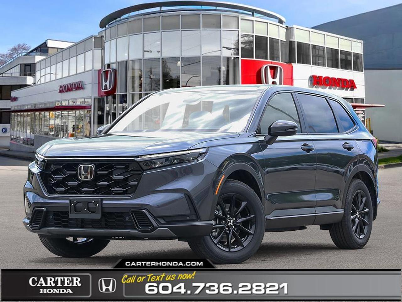 Discover premium comfort, advanced hybrid efficiency, and everyday versatility with the 2026 Honda CR-V Hybrid EX-L, now available at Carter Honda. Powered by Hondas advanced two motor hybrid system with Real Time All Wheel Drive, it delivers smooth, responsive performance with impressive fuel economy for both city commutes and weekend escapes. The EX-L trim features refined exterior styling, sleek LED lighting, and distinctive alloy wheels that create a sophisticated road presence. Inside, the spacious cabin offers leather trimmed seating, a power adjustable drivers seat with memory, and a heated steering wheel designed to enhance every journey. A high resolution touchscreen with wireless Apple CarPlay and Android Auto keeps you seamlessly connected, while the Honda Sensing suite provides advanced safety and driver assistance for added confidence.  Efficient, refined, and built for modern life, the CR-V Hybrid EX-L is ready for every adventure. Schedule your test drive today at Carter Honda and experience it firsthand.  Why Choose Carter Honda?  - We provide an unmatched vehicle purchasing experience that puts YOU FIRST! - Exceeding customer expectations for over three decades, with a history of loyalty and community trust - 4.6-star Google rating, backed by over 3,000 satisfied customer reviews - Experience upfront pricing, zero hidden fees, and 100% transparency at every step - Fast approvals and 99% acceptance rates, regardless of your credit status! - Enjoy our 7-day vehicle exchange policy for added peace of mind - We welcome vehicle trades and guarantee the best price - Our multilingual staff speaks many languages to assist you better  Were here to help you drive the vehicle you want, the vehicle you deserve!  Dealer fee of $999.00 included in advertised price (Dealer No. 1100).