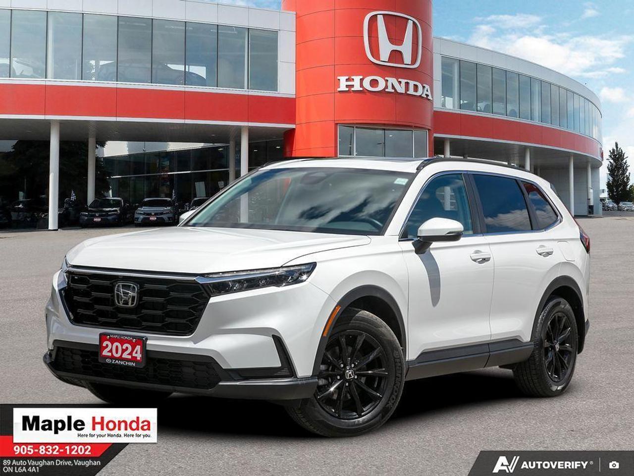 New Price! 2024 Honda CR-V Sport Sunroof| Heated Seats| Auto Start| Honda Sensing|

AWD CVT 1.5L I4 Turbocharged DOHC 16V LEV3-ULEV50 190hp

Certified.

Certification Program Details: * 7 year / 160,000 km Power Train Warranty whichever comes first. This is an additional 2 year/60,000 kms beyond the original factory Power Train warranty. Honda Certified Used Vehicles also have the option to upgrade to a Honda Plus Extended Warranty * Vehicle history report. Access to My Honda * Multipoint Inspection * 24 hours/day, 7 days/week * 7 day/1,000 km exchange privilege whichever comes first * Exclusive finance rates on Certified Pre-Owned Honda models AWD CVT

Why Buy from Maple Honda? REVIEWS: Why buy an used car from Maple Honda? Our reviews will answer the question for you. We have over 2,500 Google reviews and have an average score of 4.9 out of a possible 5. Who better to trust when buying an used car than the people who have already done so? DEPENDABLE DEALER: The Zanchin Group of companies has been providing new and used vehicles in Vaughan for over 40 years. Since 1973 our standards of excellent service and customer care has enabled us to grow to over 34 stores in the Great Toronto area and beyond. Still family owned and still providing exceptional customer care. WARRANTY / PROTECTION: Buying an used vehicle from Maple Honda is always a safe and sound investment. We know you want to be confident in your choice and we want you to be fully satisfied. Thats why ALL our used vehicles come with our limited warranty peace of mind package included in the price. No questions, no discussion - 30 days safety related items only. From the day you pick up your new car you can rest assured that we have you covered. TRADE-INS: We want your trade! Looking for the best price for your car? Our trade-in process is simple, quick and easy. You get the best price for your car with a transparent, market-leading value within a few minutes whether you are buying a new one from us or not. Our Used Sales Department is ALWAYS in need of fresh vehicles. Selling your car? Contact us for a value that will make you happy and get paid the same day. Https:/www.maplehonda.com.

Easy to buy, easy for servicing. You can find us in the Maple Auto Mall on Jane Street north of Rutherford. We are close both Canadas Wonderland and Vaughan Mills shopping centre. Easy to call in while you are shopping or visiting Wonderland, Maple Honda provides used Honda cars and trucks to buyers all over the GTA including, Toronto, Scarborough, Vaughan, Markham, and Richmond Hill. Our low used car prices attract buyers from as far away as Oshawa, Pickering, Ajax, Whitby and even the Mississauga and Oakville areas of Ontario. We have provided amazing customer service to Honda vehicle owners for over 40 years. As part of the Zanchin Auto group we offer dependable service and excellent customer care. We are here for you and your Honda.