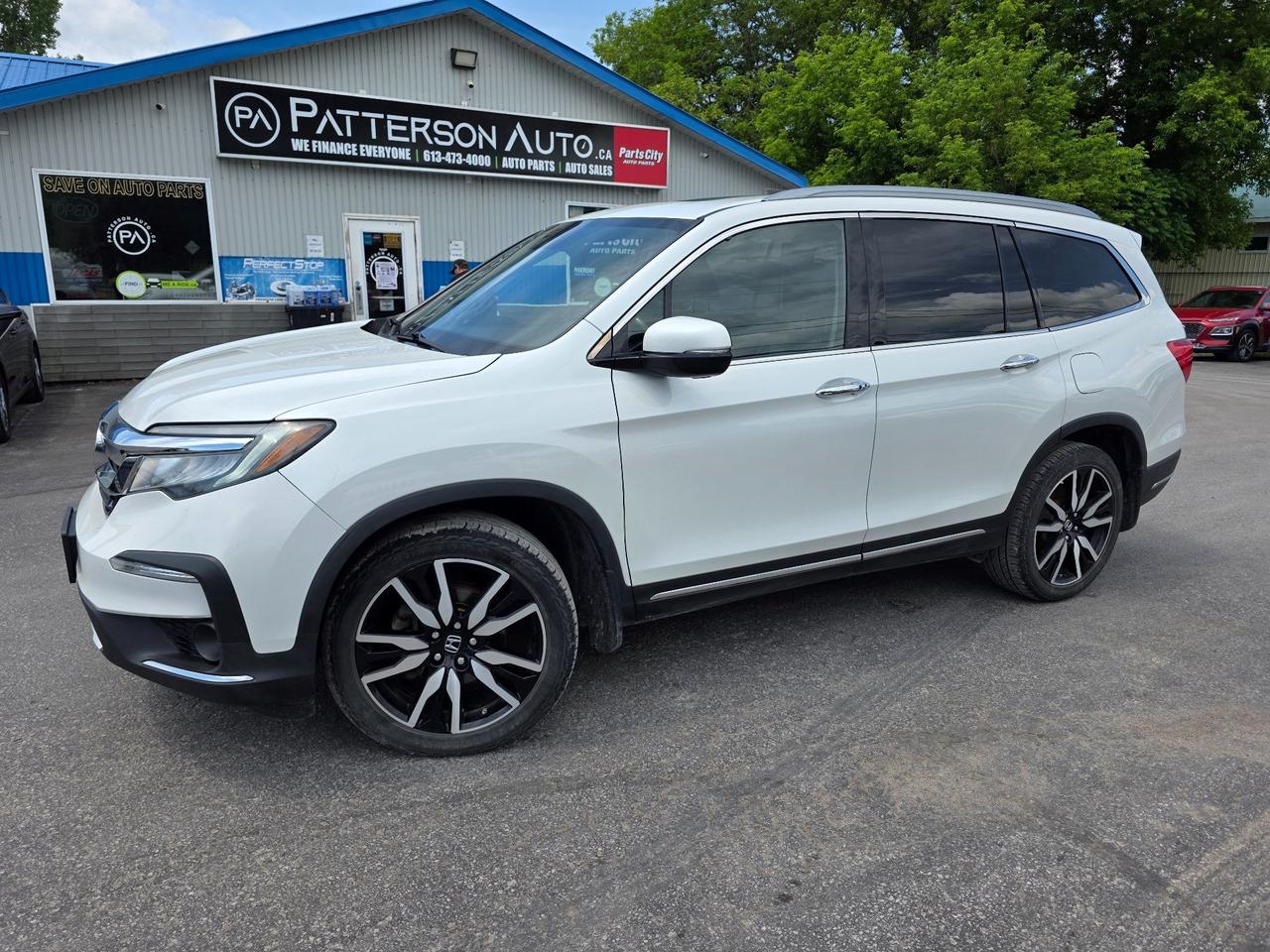 DEALER SERVICED - 3.5L 4WD - WE FINANCE Discover the perfect blend of power, comfort, and versatility in this pre-owned 2020 Honda Pilot. Equipped with a robust 3.5L V6 SOHC 24V engine, this SUV delivers a dynamic driving experience for every journey. Step inside to enjoy premium leather seating that elevates every ride, whether youre navigating city streets or heading out on a family adventure. Visit Patterson Auto Sales today and experience the 2020 Honda Pilotwhere sophistication meets performance.