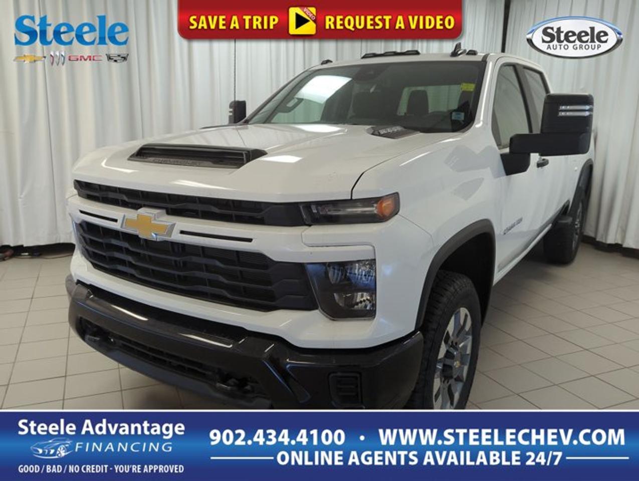 Built for serious work and ready for life in Atlantic Canada, the 2026 Chevrolet Silverado 2500 Custom delivers the strength, space, and confidence truck buyers want. Offered by Steele Chevrolet Buick GMC in Dartmouth, this four-door heavy-duty pickup pairs a bold White exterior with a Black interior and a proven 6.6L Gas V8 engine.The 2026 Chevrolet Silverado 2500 Custom is made for drivers who need real capability without giving up everyday comfort. Its automatic transmission and 4-wheel drive setup help this truck handle changing road conditions, jobsite demands, and weekend towing duties with calm, dependable performance.FEATURES OF THE Silverado 2500 CustomBold heavy-duty pickup truck designFour-door cabin for added practicalityAutomatic transmission for easy operation4-wheel drive for added tractionTRUCK FEATURESHeavy-duty platform built for demanding tasksGas V8 power for strong pullingFour-wheel drive supports rougher terrainPickup box adds useful cargo flexibilityADVANCED SAFETY FEATURESAuto-dimming rearview mirror reduces night glareLarge truck stance supports road visibilityFour-wheel drive aids slippery road controlStrong build inspires confident daily drivingThe 2026 Chevrolet Silverado 2500 Custom focuses on proven truck performance. Its 6.6L gas V8 is well suited for drivers who prefer traditional power delivery, especially when hauling equipment, loading the bed, or travelling with a full cabin. This setup is a smart match for work and recreation alike.Automatic shifting helps keep the drive smooth and simple in traffic, on rural roads, and during longer highway trips. The 4-wheel drive system adds confidence when weather changes quickly or when extra grip is needed on loose, wet, or uneven surfaces around Dartmouth and beyond.PERFORMANCE AND EFFICIENCY6.6L gas V8 delivers strong outputAutomatic transmission supports smooth power deliveryFour-wheel drive boosts all-season confidenceHeavy-duty engineering suits tough daily useInside, the 2026 Chevrolet Silverado 2500 Custom offers a practical layout designed for real use. The four-door configuration makes entry and exit easier for passengers, while the cabin layout supports both workday function and family versatility. The Black interior gives the truck a clean, durable, purpose-built look.A power outlet adds everyday usefulness, making it easier to keep select devices powered while on the move. The auto-dimming rearview mirror helps reduce glare from headlights behind you, which is especially helpful during early morning starts, late-night returns, and highway driving after dark.COMFORT AND CONVENIENCEFour doors improve passenger accessPower outlet adds daily utilityAuto-dimming mirror helps night drivingSpacious cabin suits work or travelThis truck keeps things straightforward where it matters. Drivers who value familiar controls, solid visibility, and a capable heavy-duty platform will appreciate the honest, functional approach of the 2026 Chevrolet Silverado 2500 Custom. It is ready to support demanding routines without feeling overly complicated.TECHNOLOGY AND CONNECTIVITYPower outlet supports device chargingEasy automatic driving for daily useFunctional cabin layout aids usabilityClear truck-focused design feels practicalCARGO SPACEPickup bed handles larger cargo loadsCabin space supports crew versatilityFour-door layout helps loading gearHeavy-duty design suits work equipmentWHAT OTHER OWNERS LIKEStrong V8 power for truck dutiesConfident four-wheel drive capabilityPractical crew-friendly four-door layoutUseful heavy-duty everyday versatilityThis 2026 Chevrolet Silverado 2500 Customs VIN is: 2GC4KME72T1185217 .