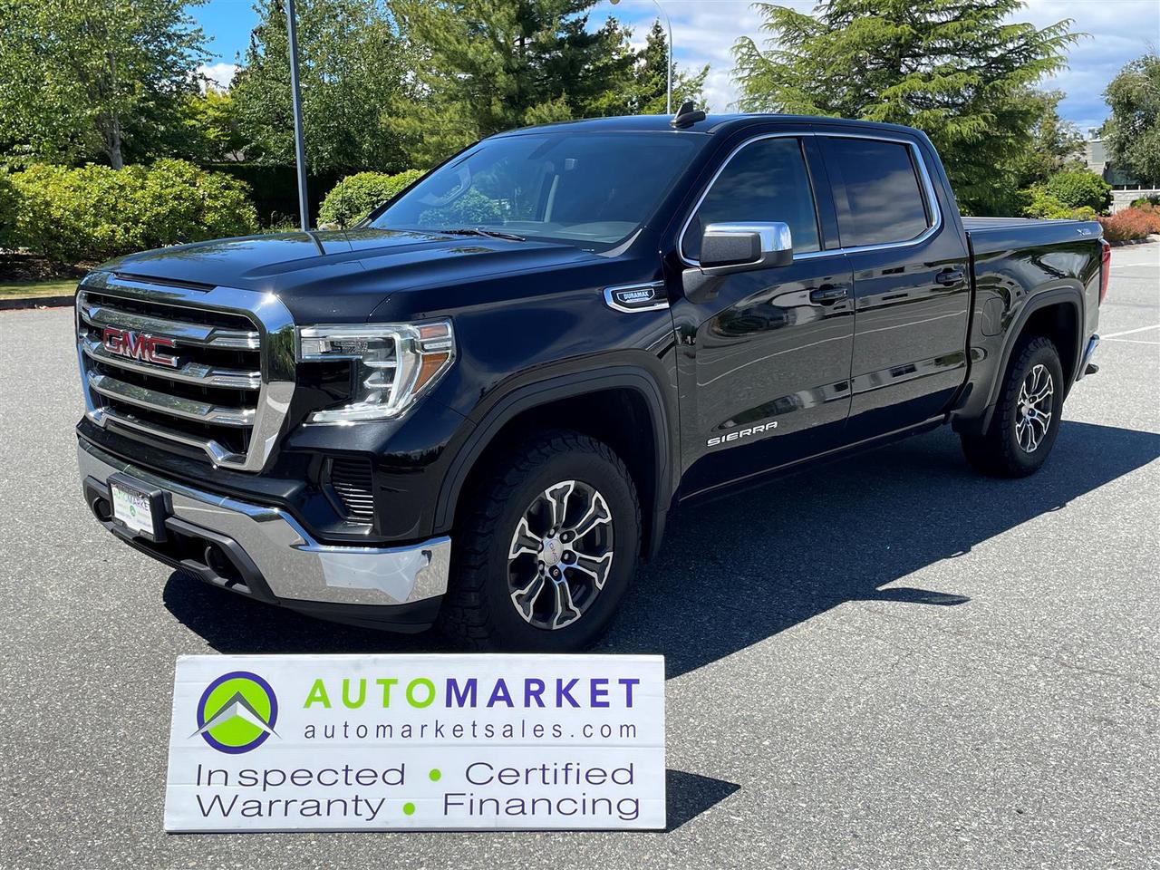 EXCEPTIONALLY CLEAN, BEAUTIFUL AND SUPER WELL SERVICED. LOCAL, ONE OWNER AND NO ACCIDENT DECLARATIONS, FREE WARRANTY, INSPECTED AND GREAT FINANCING!<br /><br />Welcome to the Automarket, your community dealership of "YES". We are featuring a very beautiful Local, One Owner Sierra 1500 Crew Cab Duramax Diesel with 4x4, CARPLAY and Power Everything.<br /><br />Having been fully inspected, we know that the Brakes are 60% New both front and Rear. The Tires are nearly 100% New on all 4 corners and we have checked all of the fluids and tested the battery.<br /><br />&ldquo;No Pricing Tricks, No Hidden Fees&mdash;Just Great Cars at Great Prices&rdquo;. Every vehicle is inspected, Warrantied and Financeable!<br />2 LOCATIONS TO SERVE YOU, BE SURE TO CALL FIRST TO CONFIRM WHERE THE VEHICLE IS PARKED<br />WHITE ROCK 604-542-4970 LANGLEY 604-533-1310 OWNER'S CELL 604-649-0565<br /><br />We are a family owned and operated business since 1983 and we are committed to offering outstanding vehicles backed by exceptional customer service, now and in the future.<br />What ever your specific needs may be, we will custom tailor your purchase exactly how you want or need it to be. All you have to do is give us a call and we will happily walk you through all the steps with no stress and no pressure.<br />WE ARE THE HOUSE OF YES?<br />ADDITIONAL BENFITS WHEN BUYING FROM SK AUTOMARKET:<br />ON SITE FINANCING THROUGH OUR 17 AFFILIATED BANKS AND VEHICLE FINANCE COMPANIES<br />IN HOUSE LEASE TO OWN PROGRAM.<br />EVRY VEHICLE HAS UNDERGONE A 120 POINT COMPREHENSIVE INSPECTION<br />EVERY PURCHASE INCLUDES A FREE POWERTRAIN WARRANTY<br />EVERY VEHICLE INCLUDES A CARFAX AND ICBC DAMAGE REPORT<br />EVERY VEHICLE IS GUARANTEED LIEN FREE<br />DISCOUNTED RATES ON PARTS AND SERVICE FOR YOUR NEW CAR AND ANY OTHER FAMILY CARS THAT NEED WORK NOW AND IN THE FUTURE.<br />36 YEARS IN THE VEHICLE SALES INDUSTRY<br />A+++ MEMBER OF THE BETTER BUSINESS BUREAU<br />RATED TOP DEALER BY CARGURUS 2 YEARS IN A ROW<br />MEMBER IN GOOD STANDING WITH THE VEHICLE SALES AUTHORITY OF BRITISH COLUMBIA<br />MEMBER OF THE AUTOMOTIVE RETAILERS ASSOCIATION<br />COMMITTED CONTRIBUTER TO OUR LOCAL COMMUNITY AND THE RESIDENTS OF BC<br /><br /><br /> This vehicle has been Fully Inspected, Certified and Qualifies for Our Free Extended Warranty.Don't forget to ask about our Great Finance and Lease Rates. We also have a Options for Buy Here Pay Here and Lease to Own for Good Customers in Bad Situations. 2 locations to help you, White Rock and Langley. Be sure to call before you come to confirm the vehicles location and availability or look us up at www.automarketsales.com. White Rock 604-542-4970 and Langley 604-533-1310. Serving Surrey, Delta, Langley, Richmond, Vancouver, all of BC and western Canada. Financing & leasing available. CALL SK AUTOMARKET LTD. 6045424970. Call us toll-free at 1 877 813-6807. $999 Documentation fee (negotiable) and applicable taxes are in addition to advertised prices. LANGLEY LOCATION DEALER# 40038 S. SURREY LOCATION DEALER #9987<br />