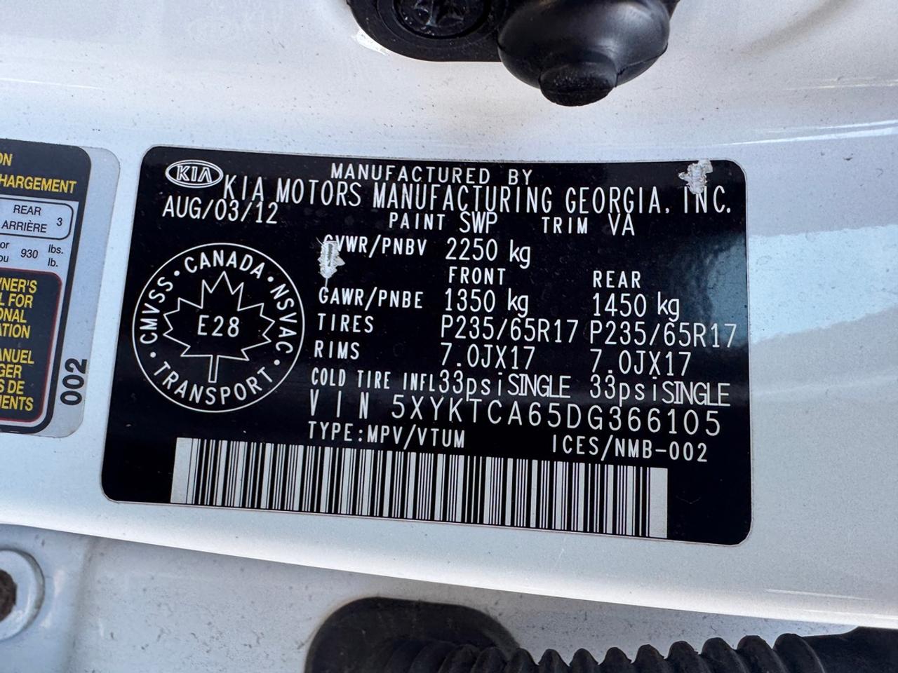 2013 Kia Sorento LX Photo