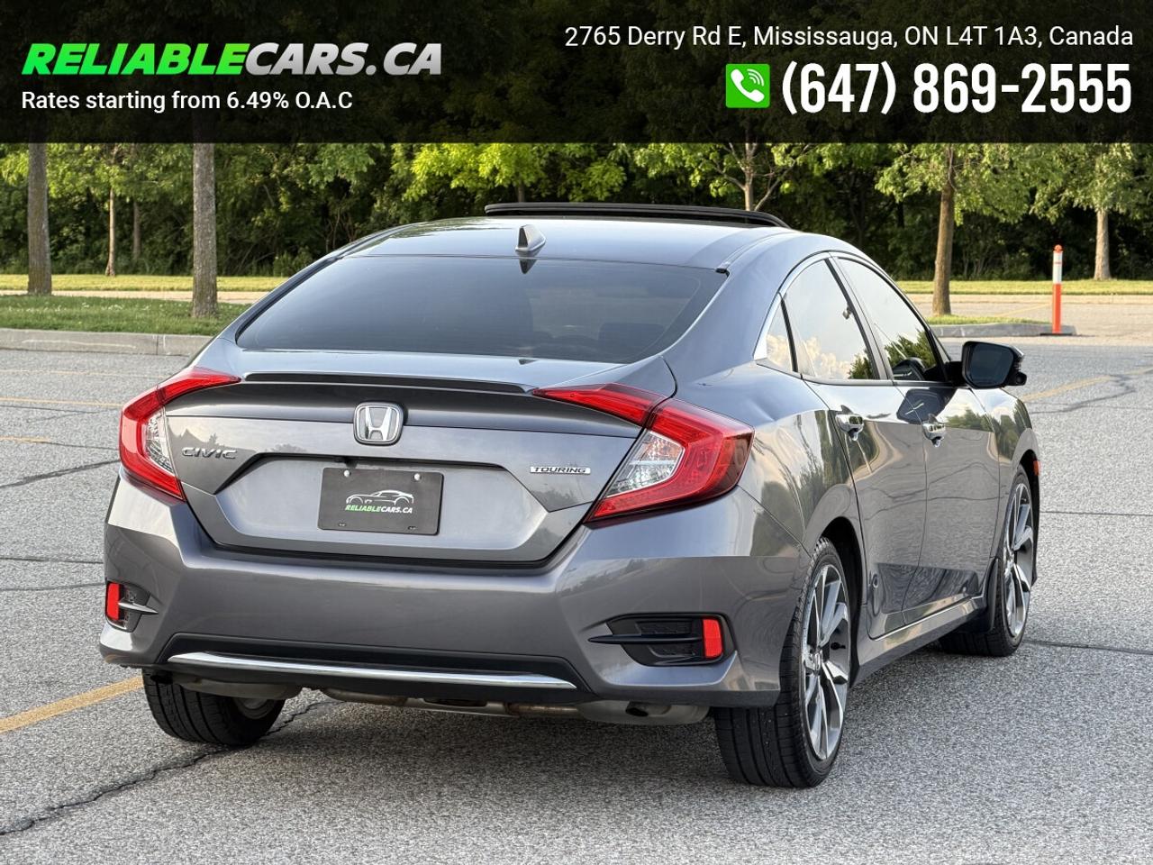 2019 Honda Civic TOURING | No-Accident | Leather | Sunroof | Loaded Photo3