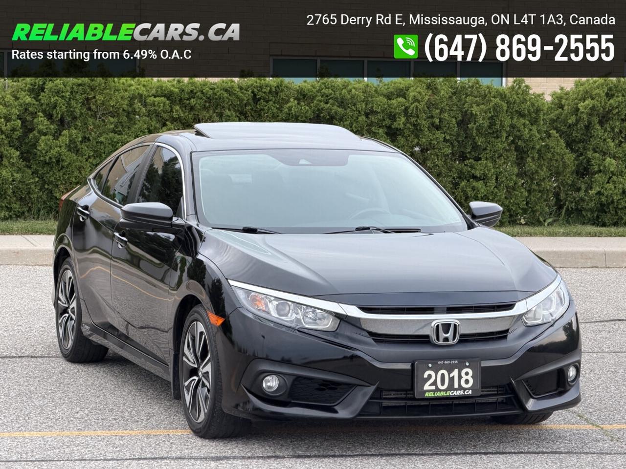 2018 Honda Civic EX-T | No-Accident | Sunroof | Honda Sensing | Loa Photo4
