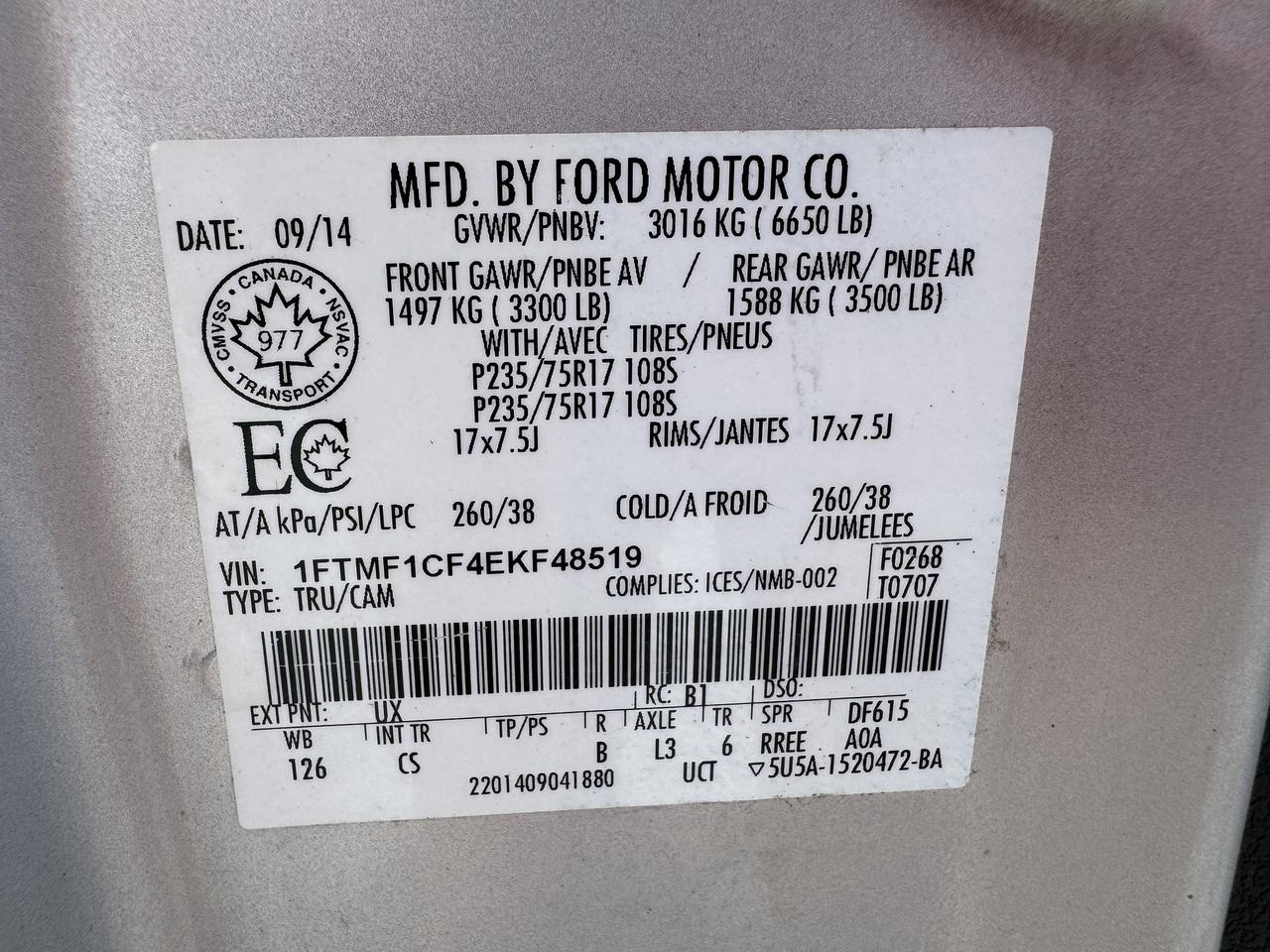 2014 Ford F-150 REG CAB XL Photo