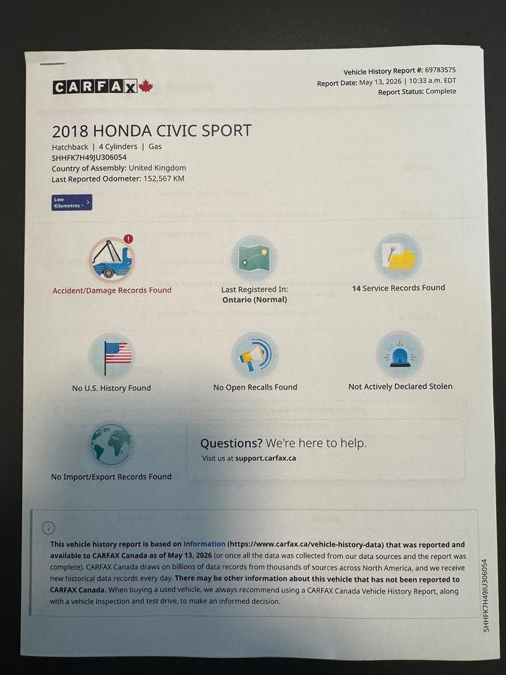 2018 Honda Civic Sport Photo