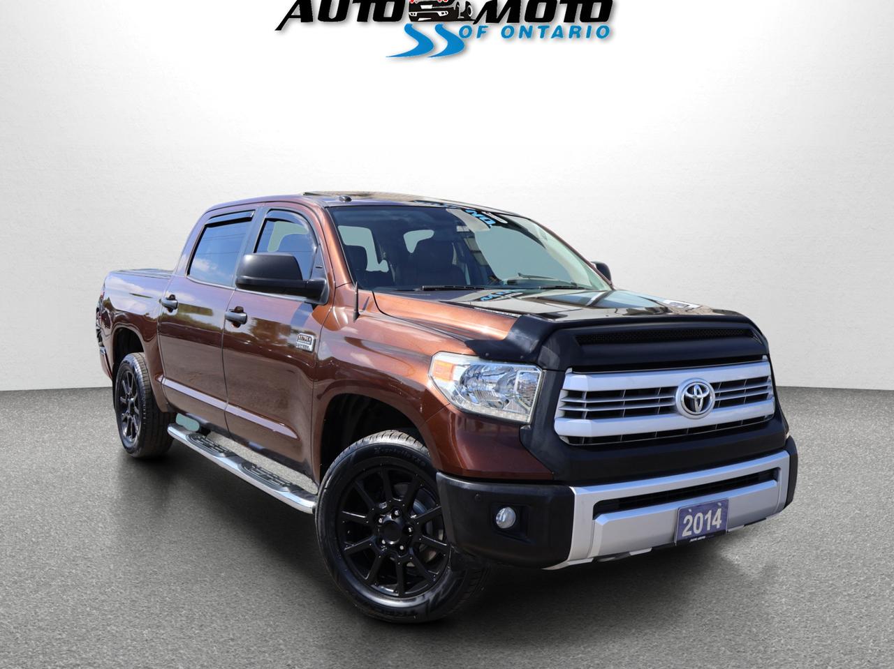 Used 2014 Toyota Tundra PLATINUM CREMAX *1794 EDITION*5.7L V8 4WD CERTIFIED *ACCIDENT FREE* CAMERA NAV BLUETOOTH LEATHER HEATED SEATS SUNROOF CRUISE ALLOYS for sale in Burlington, ON