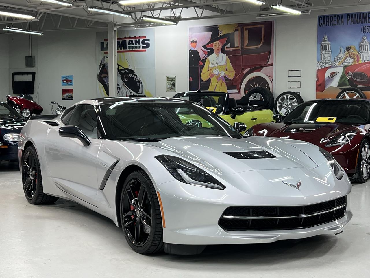 <p><em><strong>This is the Corvette that changed everything.</strong></em></p><p>Finished in stunning <strong>Switchblade Silver Metallic</strong> over <strong>Black Leather</strong>, this <strong>2014 Corvette Stingray 3LT Z51</strong> has travelled just <strong>42,000 kilometres</strong> and remains in exceptional condition throughout.</p><p>Powered by the legendary <strong>6.2L LT1 V8</strong> producing 460 horsepower with the factory <strong>Performance Exhaust (NPP)</strong>, this Corvette delivers the sound, performance, and presence that made the C7 an instant classic.</p><h3>Factory Highlights:</h3><ul><li><p>Only 42,000 KM</p></li><li><p>3LT Premium Package</p></li><li><p>Z51 Performance Handling Package</p></li><li><p>Dry Sump Lubrication System</p></li><li><p>Electronic Limited Slip Differential</p></li><li><p>Performance Exhaust (NPP)</p></li><li><p>Performance Brakes with Red Calipers</p></li><li><p>Performance Cooling Package</p></li><li><p>Carbon Fibre Removable Roof Panel</p></li><li><p>Heads-Up Display</p></li><li><p>Navigation</p></li><li><p>Bose Premium Audio</p></li><li><p>Heated/Cooled Memory Sport Seats</p></li><li><p>Power Lumbar and Bolster Adjustment</p></li><li><p>Remote Start</p></li><li><p>19 Front / 20 Rear Wheels</p></li><li><p>Rear Spoiler</p></li><li><p>Dual-Zone Climate Control</p></li></ul><p>The Z51 package transforms the Stingray into a true performance car, adding upgraded suspension, differential, cooling systems, and braking capability. Combined with the dry-sump system and performance exhaust, this is the specification serious Corvette enthusiasts seek out.</p><p>Fully inspected and ready to enjoy.</p><p>📍 Lee Munros Garage &ndash; Paris, Ontario</p><p>Because some cars are transportation, and some cars make life better.</p><p>A low-kilometre, highly optioned Z51 Stingray is becoming increasingly difficult to find. If youve been waiting for the right C7, this may be it.</p>