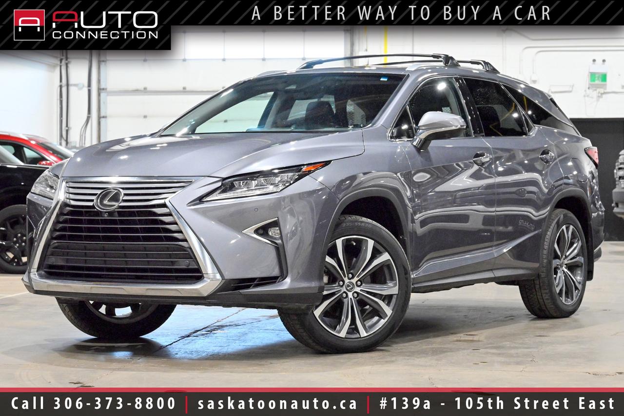 <p><span><font color=#000000><span>Financing & Warranty Available!</span><span><br></span></font></span><span><br></span><span>Accident Free! - SK Vehicle - Tons of Options!</span><br><span><br></span><span>Key Features:</span><span><br></span><span><br></span><span>- All-Wheel Drive (AWD)<br>- 6-Passenger Seating w/ Power-Reclining 3rd-Row Seats<br>- Luxury Package<br>- Navigation Package<br>- Cold Weather Package<br>- Cooled & Heated Front Seats<br>- Heated 2nd-Row Captain Chairs<br>- Heated Wood & Leather-Trimmed Steering Wheel<br>- All-Speed Dynamic Radar Cruise Control<br>- Heads-Up Display (HUD)<br>- 15-Speaker Mark Levinson Premium Surround Sound System (855W)<br>- Navigation w/ Remote Touch & Voice Command<br>- Power Moonroof<br>- 360-Degree Surround View Camera & Parking Assist<br>- Blind Spot Monitor & Rear Cross-Traffic Alert<br>- Lane Departure Alert w/ Lane Keep Assist<br>- Pre-Collision System w/ Pedestrian Detection<br>- Intelligent High-Beam Headlamps<br>- Power Liftgate<br>- Smart Access w/ Push-Button Start<br>- De-Icing & Rain-Sensing Wipers<br>- Tri-Zone Automatic Climate Control<br>- Fast-Response Interior Heater<br>- Lexus Enform App Suite<br>- Power Cushion Extender for Front Seats<br>- Rear Door Sunshades<br>- LED Ambient Interior Illumination<br>- Lexus Memory System<br>- Grey Sapele Wood w/ Aluminum Interior Trim<br>- Power-Folding & Auto-Dimming Outside Mirrors<br>- Triple-Beam LED Dynamic-Leveling Headlamps w/ Headlamp Washers<br>- LED Fog Lamps & Daytime Running Lights<br>- LED Taillamps<br>- Aluminum Roof Rails w/ Crossbars<br>- 20-Inch Split-5-Spoke Alloy Wheels w/ Superchrome & Machined Finish<br>- Drive Mode Select<br>- 3.5L 6-Cylinder Engine<br><br><b>Exterior Colour:</b> Nebula Grey Pearl<br><b>Interior Colour:</b> Black Semi-Aniline Leather<br><br><b>Manufacturers Brochure:</b> </span><a href=https://cdn.dealereprocess.org/cdn/brochures/lexus/2018-rx350.pdf target=_blank><span>https://cdn.dealereprocess.org/cdn/brochures/lexus/2018-rx350.pdf</span></a><span><br><br></span><span>Unlock a full year of exclusive VIP benefits with your purchase! Enjoy 20% off labour, 25% off tires, free windshield stone chip repairs, and so much more. Visit saskatoonauto.ca for all the details.<br></span><span><br>Honesty Pricing eliminates the haggle hassle by providing you with our lowest possible selling price up front. In fact, it is the lowest price in our market, and we will prove it by disclosing a comprehensive market report of what our competitors are selling similar vehicles for.<br></span><span><br>This vehicle meets our Diamond Certification standard, which begins by selecting only premium quality vehicles and subjecting them to a much more comprehensive inspection process than typical dealerships use. Diamond Certified ensures a clean history, exceptional appearance and problem-free operation.<br></span><span><br>At Saskatoon Auto Connection we sell pre-owned automobiles the way we would like to buy them ourselves. Since 2008, we have been dedicated to providing the highest level of integrity and transparency in our industry, in combination with the highest quality vehicles at the most competitive prices in Saskatchewan. Our friendly staff is ready to positively redefine your expectations of the pre-owned automobile space.</span><span></span></p>