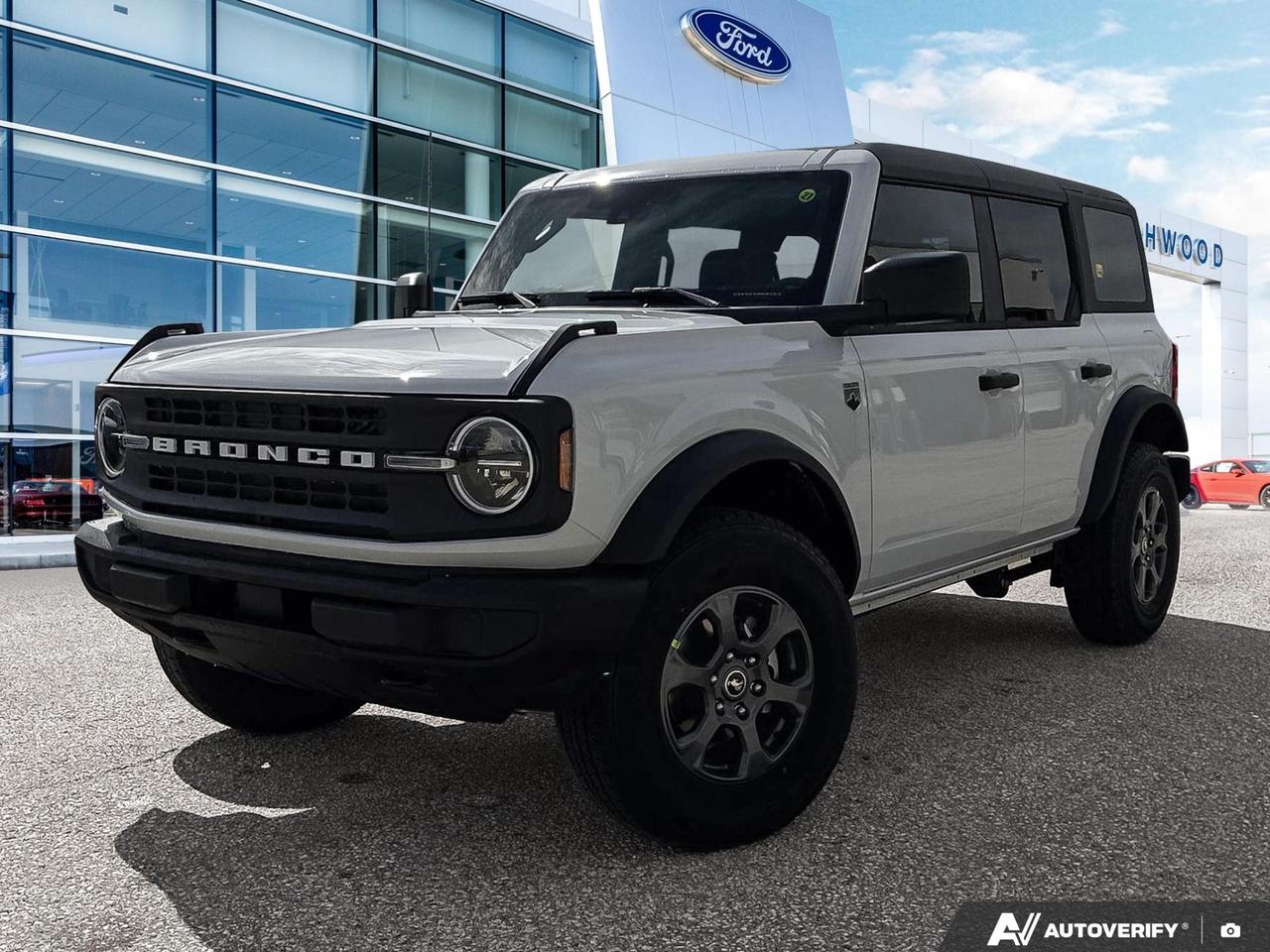 The 2026 Ford Bronco Big Bend is built for those who want genuine off-road capability without sacrificing everyday comfort. With Part-Time 4WD, a hard top, remote start, and a suite of driver-assist technologies, this Oxford White Bronco is ready for wherever your next adventure takes you  on-road or off.

Key Features:
- 2.3L 4-cylinder engine paired with an automatic transmission and Part-Time Four-Wheel Drive
- Hard top configuration with deep tinted glass for rugged weather protection
- Remote start for convenient warm-up before you even step outside
- Dual-zone automatic air conditioning with voice activation for personalized cabin comfort
- Driver and passenger heated front seats with a leather steering wheel
- Connected Navigation with live traffic, predictive destinations, and pinch-to-zoom capability
- BLIS Blind Spot Information System, Cross-Traffic Alert, and Collision Mitigation-Front for confident driving
- Hill Descent Control and Hill Hold Control  features that matter when the pavement ends

Safety Highlights:
- Back-Up Camera
- Rear Parking Sensors
- Driver Monitoring Alert
- Safety Canopy Curtain Airbags (1st & 2nd Row)
- Restricted Driving Mode/Alerts

Ready to get behind the wheel? Visit Birchwood Ford online at www.birchwoodford.ca to reserve this Bronco, start your purchase, or book a test drive. Our team is here to answer any questions and make the process as straightforward as possible  because finding the right vehicle should be the easy part.
Birchwood Ford is your choice for New Ford vehicles in Winnipeg. 

At Birchwood Ford, we hold ourselves to the highest standard. Our number one focus is customer satisfaction which has awarded us the Ford of Canadas Presidents Award for 5 consecutive years. This honour is presented to Ford dealers that have proven outstanding results in Sales and Customer Service Excellence.

Are you a newcomer to Canada, recent graduate, first time car buyer or physically challenged? Ask us about our exclusive rebates and how they may apply to you.
 
Interested in seeing/hearing more? Book a test drive or give us a call at (204) 661-9555 and we can help you with whatever you need!

Dealer permit #4454
Dealer permit #4454
