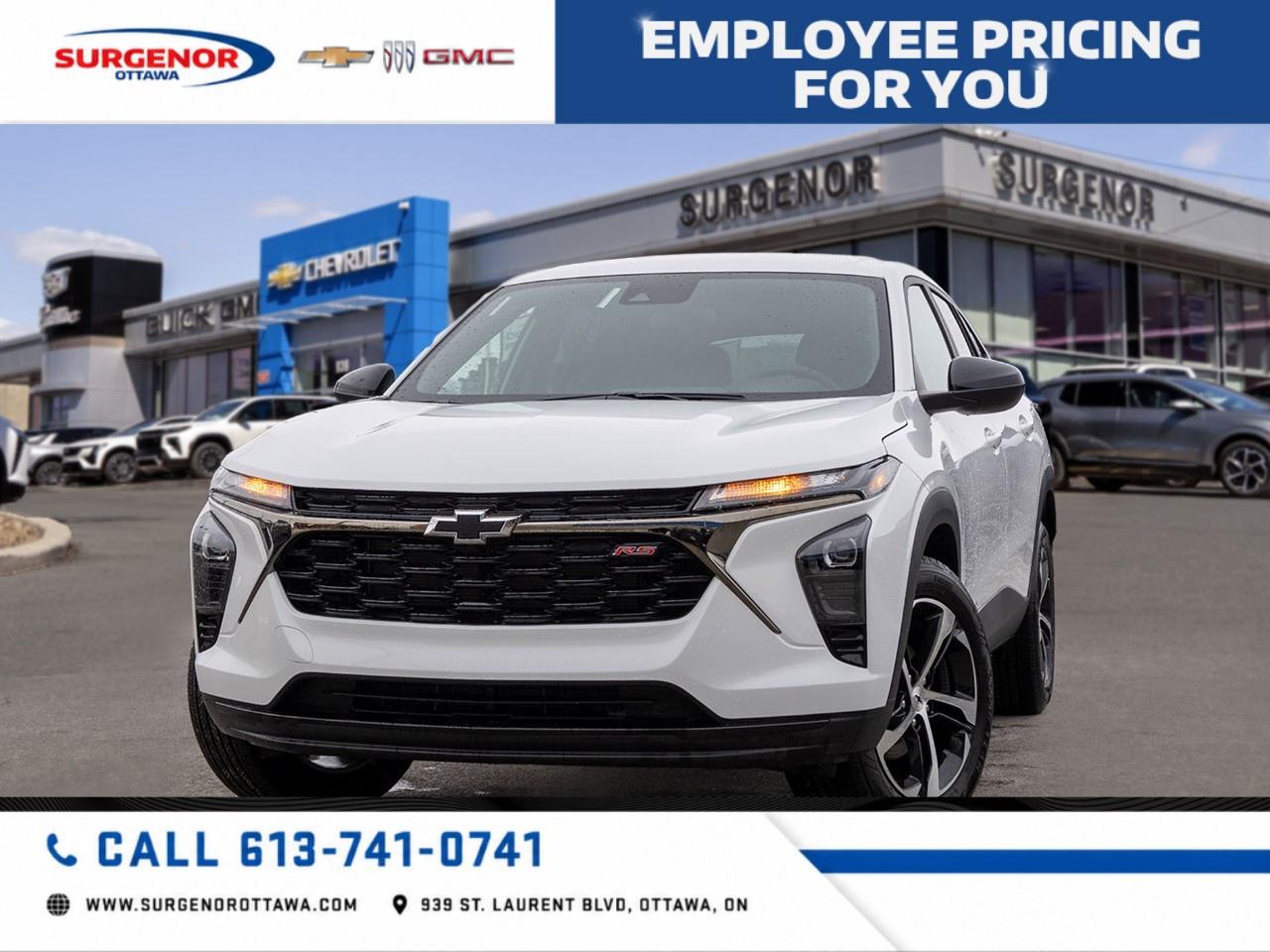 <p>Presenting the 2026 Chevrolet Trax 2RS, dressed in a sophisticated white exterior with a forward-thinking front-wheel drive configuration: a dynamic choice for urban adventurers seeking agility and efficiency.</p><p>The Trax showcases bold styling, featuring 19-inch black-painted machined aluminum wheels and a streamlined SUV body that promises a strong presence on the road. Inside, you'll find the interior adorned in Jet Black with striking red accents for a fresh, modern feel. The Evotex seat trim and front bucket seats provide comfort on longer journeys, while practical all-weather floor liners ensure the cabin remains pristine, regardless of conditions outside.</p><p>Led by the ECOTEC 1.2L Turbo engine paired with a 6-speed automatic transmission, this vehicle delivers a seamless driving experience. Technology enthusiasts will appreciate the 11-inch diagonal HD color touchscreen, offering AM/FM stereo capabilities, Bluetooth audio streaming, and seamless integration with wireless Apple CarPlay and Android Auto. Safety and convenience are prioritized with a comprehensive suite of features including lane assist, a backup camera, and parking sensors for informed driving in urban environments.</p><p>For those who enjoy staying connected and comfortable, features such as a Wi-Fi hotspot, heated seats, and remote start are designed to enhance your driving experience. Adaptive cruise control and a heated steering wheel add further convenience, making it a perfect option for individuals or families looking for a versatile and reliable SUV. Contact Surgenor Chevrolet Buick GMC Cadillac today for more information and to drive away in this exceptional Trax 2RS.</p>