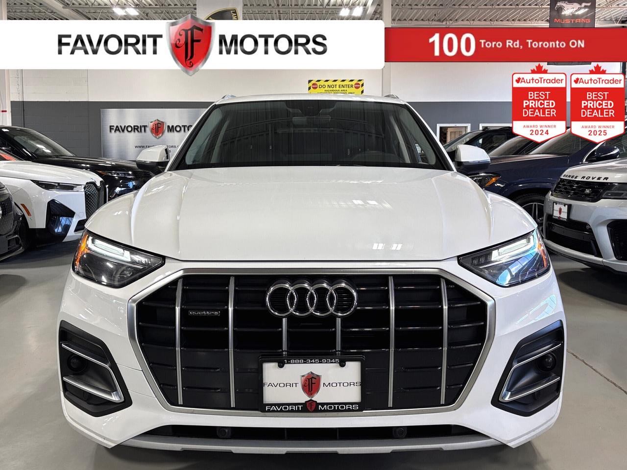 **SUMMER SPECIAL!** **FORMER DAILY RENTAL** FEATURING : QUATTRO AWD, WIRELESS CHARGING TRAY, OFFROAD MODE, MULTI DRIVE MODES, WELL EQUIPPED! FINISHED IN WHITE ON MATCHING BLACK INTERIOR, STITCHED LEATHER SEATS, HEATED SEATS, HEATED STEERING WHEEL, BACKUP CAMERA, PARKING SENSORS, REAR CROSS TRAFFIC ASSIST, AUDI ADAPTIVE CRUISE CONTROL, DISTANCE WARNING, TRAFFIC JAM ASSIST, AUDI PRE SENSE, SIDE ASSIST, AUDI ACTIVE LANE ASSIST, AM, FM, SATELLITE, BLUETOOTH, PREMIUM ALLOYS, STEERING WHEEL CONTROLS, PREMIUM SOUND SYSTEM, POWER OPTIONS, POWER TRUNK, AND MUCH MORE!!!


**As per OMVIC regulations, this vehicle is not drivable, not certified and not e-tested. Certification is available for $899.** All our vehicles are in excellent condition and have been fully inspected by an in-house licensed mechanic.


The advertised price is a finance only price, if you wish to purchase the vehicle for cash additional $2,000 surcharge will apply. Applicable prices and special offers are subject to change with or without notice and shall be at the full discretion of Favorit Motors.
