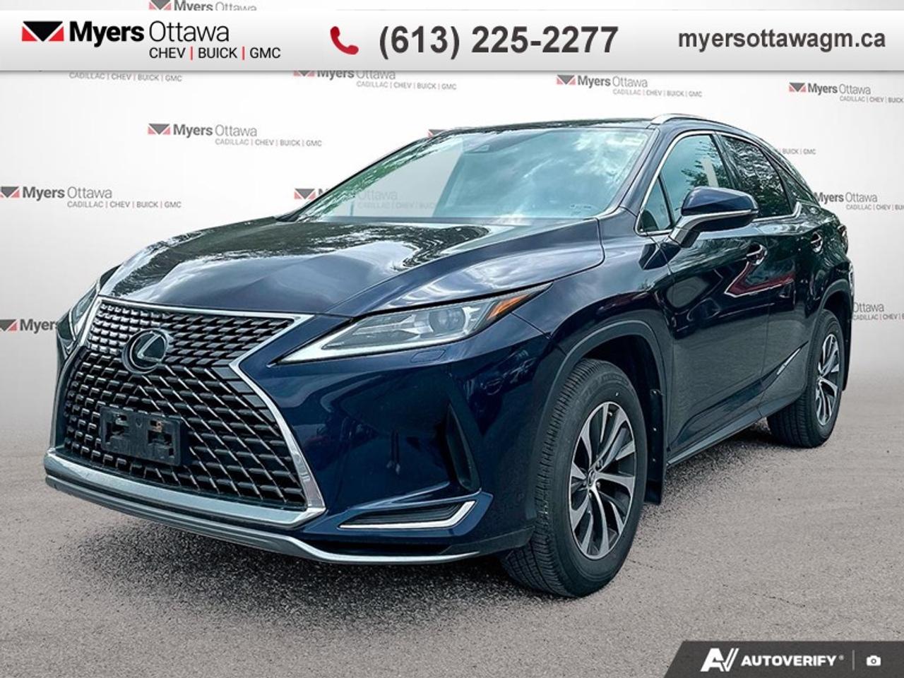 Compare at $46444 - Myers Cadillac is just $43995! <br> <br>This 2022 Lexus RX is for sale today in Ottawa, this only has 54,950 km. Finished in Lexus Bluer and powered by a 295HP 3.5L V6 Cylinder Engine. This vehicle has been upgraded with the following features: Sunroof, Cooled Seats, Leather Seats, Heated Seats, Memory Seats, Heated Steering Wheel, Power Liftgate.<br> <br>To apply right now for financing use this link: <a href=https://creditonline.dealertrack.ca/Web/Default.aspx?Token=b35bf617-8dfe-4a3a-b6ae-b4e858efb71d&Lang=en target=_blank>https://creditonline.dealertrack.ca/Web/Default.aspx?Token=b35bf617-8dfe-4a3a-b6ae-b4e858efb71d&Lang=en</a><br> <br/><br>All prices include Admin fee and Etching Registration, applicable Taxes and licensing fees are extra.<br>*LIFETIME ENGINE TRANSMISSION WARRANTY NOT AVAILABLE ON VEHICLES WITH KMS EXCEEDING 140,000KM, VEHICLES 8 YEARS & OLDER, OR HIGHLINE BRAND VEHICLE(eg. BMW, INFINITI. CADILLAC, LEXUS...)<br> Come by and check out our fleet of 30+ used cars and trucks and 150+ new cars and trucks for sale in Ottawa.  o~o