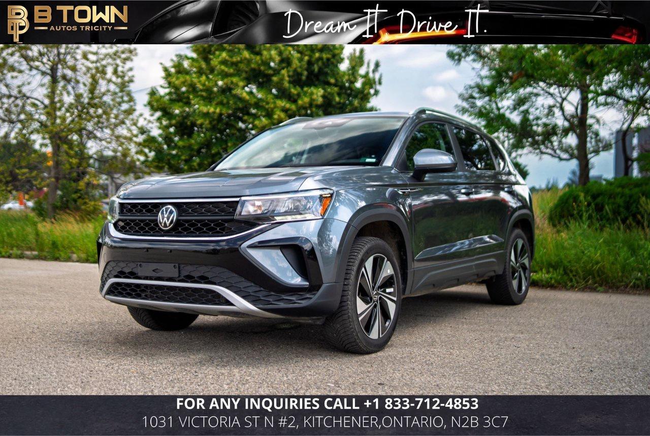 <span>Finished in </span><span>Gray over Black</span><span>, this </span><strong>2024 Volkswagen Taos Comfortline 4MOTION</strong><span><strong> delivers practicality, efficiency,</strong> and year-round confidence in a compact SUV package. With sleek styling, a spacious interior, and Volkswagen&rsquo;s trusted 4MOTION All-Wheel Drive system, the Taos is perfectly suited for both city driving and weekend adventures.</span>




<span>Powered by a </span><strong>1.5L Turbocharged 4-Cylinder engine, paired with an automatic transmission and 4MOTION All-Wheel Drive</strong><span><strong>,</strong> this </span><span>Taos Comfortline</span><span> offers responsive performance, impressive fuel efficiency, and confident handling in all road conditions. With </span><span>73,994 KM</span><span>, this SUV is ready for its next owner.</span>




<strong>Factory Options & Features:</strong>

<span>

&bull; </span><span>1.5L Turbocharged 4-Cylinder Engine</span><span>

&bull; </span><span>4MOTION All-Wheel Drive</span><span>

&bull; Comfortline Package

&bull; Heated Front Seats

&bull; Heated Steering Wheel

&bull; Apple CarPlay & Android Auto

&bull; Rear View Camera

&bull; Blind Spot Monitoring

&bull; Adaptive Cruise Control

&bull; Keyless Entry & Push Button Start

&bull; Dual-Zone Climate Control

&bull; Digital Cockpit Display

&bull; LED Headlights

&bull; Roof Rails</span>







<strong>At B-Town Auto Tricity, each vehicle undergoes a comprehensive inspection to ensure exceptional quality and performance. We proudly serve customers across the Greater Toronto Area and beyond, offering competitive financing, trade-ins, and nationwide shipping.</strong>




<strong>Special Financing price: $ 24,488*</strong>

<strong>Cash Price: $ 25,988*</strong>




<strong>Thank you for choosing B-Town Auto Tricity.</strong>