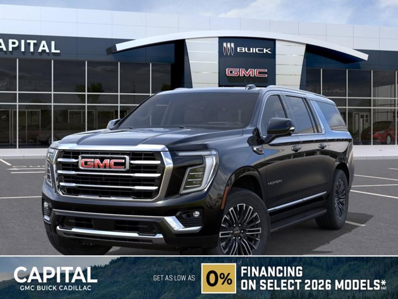 This GMC Yukon XL delivers a Gas V8 5.3L/ engine powering this Automatic transmission. ENGINE, 5.3L ECOTEC3 V8 with Dynamic Fuel Management, Direct Injection and Variable Valve Timing, includes aluminum block construction (355 hp [265 kW] @ 5600 rpm, 383 lb-ft of torque [518 Nm] @ 4100 rpm) (STD), Wireless Phone Charging, for portable devices, Wireless Apple CarPlay/Wireless Android Auto.*This GMC Yukon XL Comes Equipped with These Options *Wipers, front intermittent, Rainsense, Wiper, rear intermittent, Windows, power, rear with Express-Down, Window, power with front passenger Express-Up/Down, Window, power with driver Express-Up/Down, Wi-Fi Hotspot capable (Terms and limitations apply. See onstar.ca or dealer for details.), Wheels, 20 x 9 (50.8 cm x 22.9 cm) machined and painted Satin Graphite, Wheel, full-size spare, 17 (43.2 cm) steel, Warning tones headlamp on, driver and right-front passenger seat belt unfasten and turn signal on, Visors, driver and front passenger illuminated vanity mirrors.* Stop By Today *Live a little- stop by Capital Chevrolet Buick GMC Inc. located at 13103 Lake Fraser Drive SE, Calgary, AB T2J 3H5 to make this car yours today!