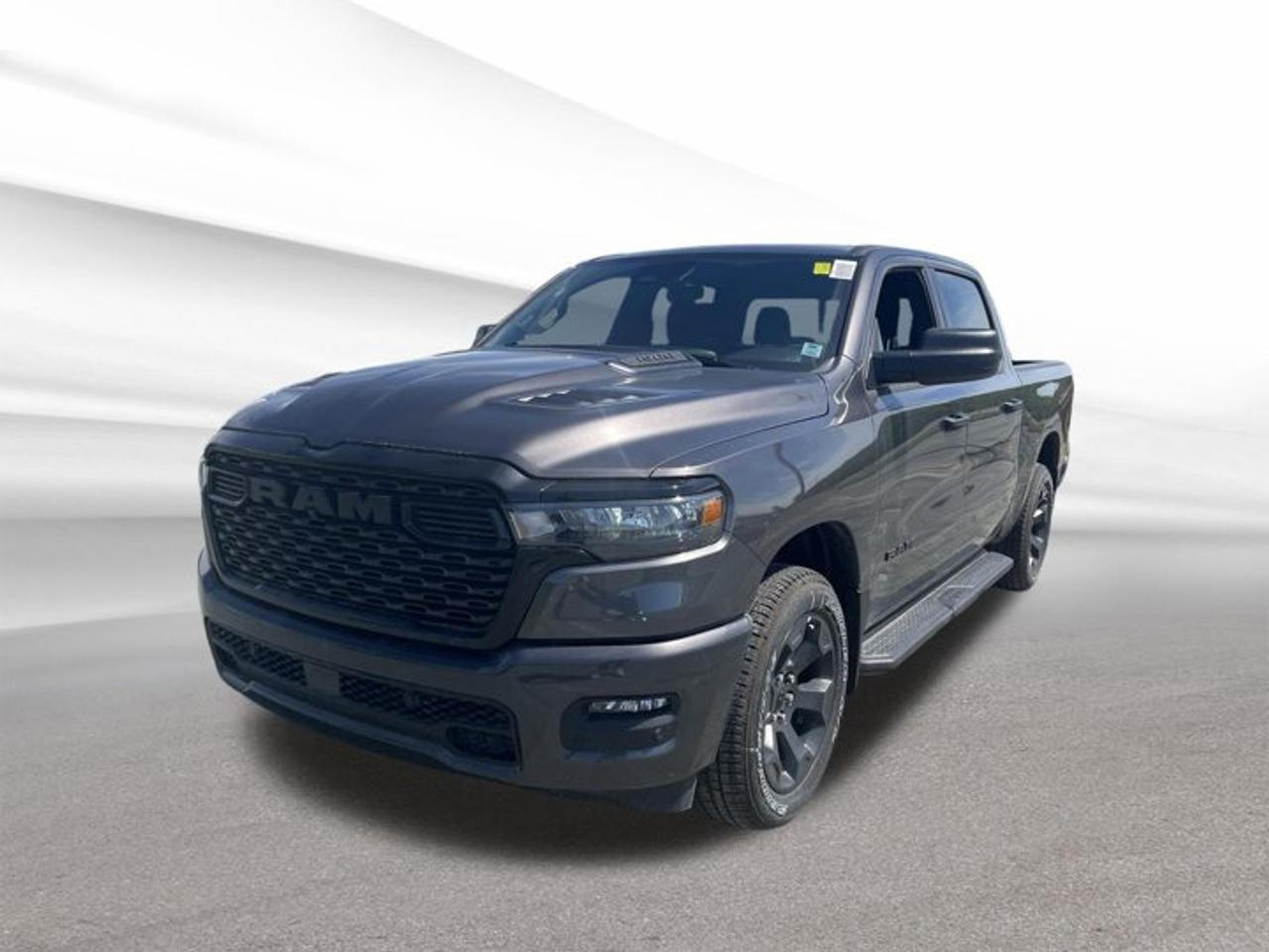 Meet the brand new 2026 RAM 1500 Express at Steele Halifax Chrysler Dodge Jeep Ram FIAT in Halifax. Finished in Grey with a Black interior, this full-size pickup brings bold style, 4-door practicality, and proven truck strength. The 2026 RAM 1500 Express is built for drivers who want a capable, modern truck with key features that matter every day.With its automatic transmission and 4-wheel drive system, the 2026 RAM 1500 Express is ready for changing road conditions in Nova Scotia. Power comes from a Twin Turbo Regular Unleaded I-6 3.0 L/183 Litres gas engine, giving this truck confident performance for work, travel, and daily use. Added step bars, satellite radio, and dual exhaust tips complete a well-equipped package.FEATURES OF THE 1500 ExpressGrey exterior with bold truck presenceBlack interior with clean, practical layoutDual exhaust tips add sporty detailStep bars help cabin entryTRUCK FEATURESFour-wheel drive for added road tractionFour-door cab adds daily practicalityPickup design supports work and haulingAutomatic transmission helps smooth towing responseADVANCED SAFETY FEATURESFour-wheel drive aids slippery road controlStrong pickup design supports confident travelFour-door access helps safer passenger entryClear driving layout supports driver focusPERFORMANCE AND EFFICIENCYTwin-turbo six-cylinder delivers strong powerAutomatic transmission supports smooth shiftingGas engine suits daily truck useBalanced power for work and travelCOMFORT AND CONVENIENCEStep bars help easy cabin accessFour full doors improve passenger entryBlack interior offers clean cabin styleSpacious cabin suits daily driving needsTECHNOLOGY AND CONNECTIVITYSatellite radio expands entertainment choicesEasy access audio for longer drivesModern controls support simple operationUseful connectivity for everyday travelCARGO SPACEPickup bed supports gear and suppliesTruck design suits worksite transport needsCabin and bed offer flexible utilityLarge format helps carry bigger loadsWHAT OTHER OWNERS LIKEStrong engine performance for daily drivingFour-wheel drive adds year-round confidenceUseful truck bed for versatile haulingComfortable cabin for work and errandsThis brand new 2026 RAM 1500 Express offers the right mix of power, utility, and everyday ease. Its Grey exterior gives it a clean, tough look, while the Black interior keeps the cabin simple and functional. For drivers shopping at Steele Halifax Chrysler Dodge Jeep Ram FIAT in Halifax, this pickup is a smart choice for both jobsite duty and family use.The 2026 RAM 1500 Express stands out with the features you want most: dependable 4-wheel drive, a responsive automatic transmission, a powerful twin-turbo 3.0-litre gas engine, practical step bars, satellite radio, and dual exhaust tips. If you need a new truck that feels ready for real life in Halifax, this RAM is prepared to get to work.This 2026 RAM 1500 Expresss VIN is: 3C6SRFGP5T4164972 .We invite you to book a viewing and test drive at your earliest convenience