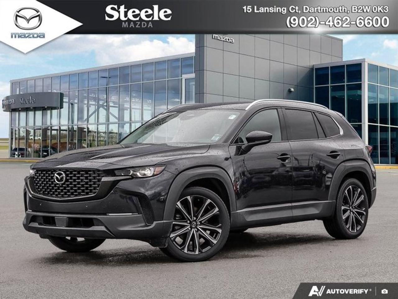 The 2025 Mazda CX-5 GT AWD with 25,032 km has been reconditioned with an oil and filter change, alignment check, four-wheel brake service, and a new cabin air filter, and has completed a full mechanical inspection, brake and tire inspections, road test by a certified technician, and professional interior and exterior detailing. Finished in Jet Black Mica with a Black leather interior, this one-owner SUV is powered by Mazdas 2.5L SKYACTIV-G 4-cylinder engine and 6-speed SKYACTIV-AT automatic transmission with All-Wheel Drive for confident year-round driving. The GT trim adds premium comfort and technology, including leather upholstery, heated and ventilated front bucket seats, heated rear outboard seats, wireless Apple CarPlay and Android Auto, a power panoramic moonroof, and a Bose audio system. With a clean accident history and a well-documented reconditioning process, this CX-5 GT offers a practical combination of comfort, capability, and refinement. Contact us to book a viewing and test drive.