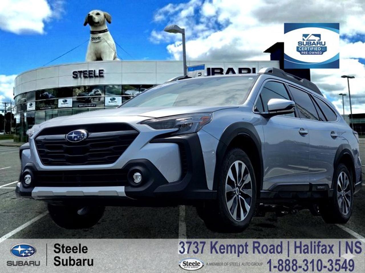 2025 Subaru Outback Premier XT | Turbocharged AWD | Nappa Leather | Panoramic Sunroof | EyeSight SafetySubaru Certified Pre-Owned (CPO) | Rates as low as 3.99%* | CPO Warranty IncludedFrom highway drives between Halifax and Truro to long summer evenings along the South Shore, this Outback Premier XT delivers a quiet, capable, and refined experience. With the panoramic sunroof open and a full playlist on, its perfectly suited to the kind of driving Nova Scotia is known for.As the highest trim level in the Outback lineup, the Premier XT combines premium comfort with strong turbocharged performance. Its powered by a 2.4L turbocharged SUBARU BOXER engine paired with a smooth Lineartronic CVT, delivering confident acceleration and effortless highway passing power. Subaru Symmetrical All-Wheel Drive and X-Mode provide year-round stability and traction, whether youre dealing with coastal rain or heading onto a gravel backroad. This is a one owner lease return with low mileage, fully loaded and representing the top of the range. It has gone through Subarus comprehensive Certified Pre-Owned inspection and received scheduled service including oil and filter, full systems inspection, fluid checks, and tire and brake evaluations, ensuring it meets Subarus high standards and is ready for immediate daily use or longer road trips.Performance & Safety2.4L turbocharged SUBARU BOXER 4-cylinder engineLineartronic CVT transmissionSubaru Symmetrical All-Wheel DriveSubaru EyeSight Driver Assist TechnologyAdaptive cruise controlPre-collision brakingBlind spot detection with rear cross-traffic alertLane centering assistVehicle Dynamics Control with traction controlX-Mode with Hill Descent ControlComfort & TechHeated front and rear seatsHeated steering wheelVentilated front seatsNappa leather upholsteryPower panoramic sunroof11.6-inch touchscreen infotainmentApple CarPlay & Android AutoKeyless entry with push-button startRemote startDual-zone automatic climate controlPower liftgatePower front seats with memoryIf youre looking for a premium AWD crossover thats fully equipped and ready for everything from daily Halifax driving to longer Nova Scotia road trips, this Outback Premier XT is a strong fit. Contact Steele Subaru to schedule your test drive and experience it for yourself.SUBARU CERTIFIED PRE-OWNEDThis vehicle is Subaru Certified Pre-Owned, having successfully passed a comprehensive 160-Point Inspection completed by Subaru factory-trained technicians to ensure quality and peace of mind. Any needed repair or maintenance is performed before the vehicle is certified, so it meets Subarus standards for safety, security, and performance. Every Subaru CPO vehicle includes a CARFAX® Vehicle History Report for full transparency. Your Subaru CPO also includes a Certified Limited Warranty with coverage based on age and mileage (minimum 3-month/5,000-km), with upgrade options available through Subaru Protection Plan. For added confidence, Subaru 360 C.A.R.E. 24-hour roadside assistance backed by CAA is included across Canada and the U.S., and youll receive a one-time 10-day / 1,000-km exchange privilege with the selling dealer. Buy with confidence knowing this vehicle has been thoroughly checked and prepared to Subarus standards. Trade-ins are always welcome, and were here to help make your next vehicle purchase smooth and worry-free.Ask us about flexible financing or extended warranty options.*Limited time purchase financing offer provided through Subaru Financial Services by TCCI for qualifying Subaru Certified Pre-Owned Vehicles on approved credit. Rates are subject to change without notice. See your participating Subaru dealer for complete details,