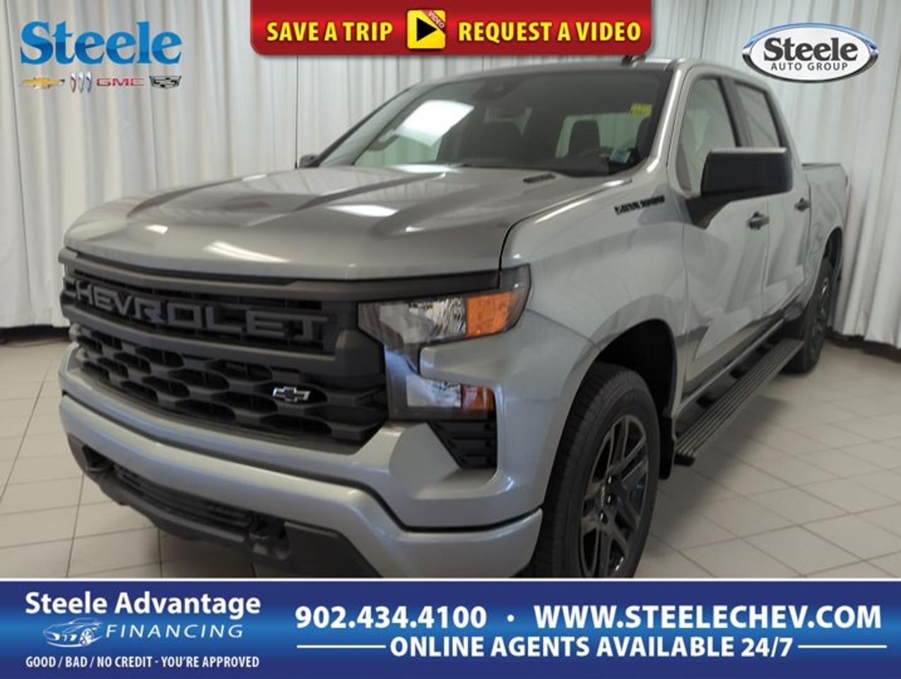 Built to handle hard work and daily driving with equal confidence, the 2026 Chevrolet Silverado 1500 Custom is a full-size pickup that brings modern power, smart capability, and bold truck style to every trip. Finished in Grey with a Black interior, this four-door Silverado 1500 Custom at Steele Chevrolet Buick GMC in Dartmouth delivers the strength of 4-wheel drive, the smooth response of an automatic transmission, and the strong pull of a turbocharged 2.7-litre gas engine.This truck is a smart fit for drivers who want a capable pickup without giving up ease of use. The 2026 Chevrolet Silverado 1500 Custom stands out with a clean, purposeful look and a practical setup for work, towing, and everyday travel. With its Trailer Brake Controller and Tow/Haul Mode, it is well prepared for hauling equipment, a trailer, or weekend gear with better control and more confidence.FEATURES OF THE Silverado 1500 CustomBold Custom styling with practical designTurbocharged 2.7-litre gas engine performanceFour-door cab for everyday versatilityAutomatic transmission with four-wheel driveTRUCK FEATURESTrailer Brake Controller for controlled towingTow/Haul Mode supports heavier loadsPickup box adds useful cargo flexibilityFour-wheel drive helps on rough surfacesADVANCED SAFETY FEATURESFour-wheel drive aids slippery road tractionTrailer Brake Controller improves towing controlTow/Haul Mode supports steadier haulingStrong truck stance adds road confidencePERFORMANCE AND EFFICIENCYTurbocharged 2.7-litre engine delivers solid torqueAutomatic transmission shifts smoothly and quicklyFour-wheel drive boosts all-season capabilityBalanced power for work and travelCOMFORT AND CONVENIENCEFour doors allow easy cabin accessBlack interior offers a clean lookSpacious cabin supports daily usabilityPractical layout keeps controls within reachTECHNOLOGY AND CONNECTIVITYClear driver controls support easy operationAutomatic transmission simplifies daily drivingFunctional cabin design aids quick adjustmentModern truck layout feels user friendlyCARGO SPACEOpen bed handles large gear easilyPickup design supports flexible loading needsCabin and box suit mixed useIdeal for work tools or hobbiesThe 2026 Chevrolet Silverado 1500 Custom is designed for drivers who need real pickup strength in a package that still feels easy to live with every day. The turbocharged 2.7-litre engine is known for delivering strong low-end torque, which is especially useful when pulling away with a load, merging onto the highway, or moving through changing road conditions around Nova Scotia.Its 4 roues motrices system, presented here as 4-wheel drive, adds welcome confidence when roads turn wet, snowy, or uneven. That extra traction helps this truck feel ready for changing seasons and demanding job sites alike. Combined with Tow/Haul Mode, the powertrain is tuned to better manage heavier loads by adjusting shift behaviour for improved control when towing or carrying weight.The Trailer Brake Controller is a valuable addition for drivers who plan to tow. It helps manage trailer braking response more smoothly and can make hauling feel more stable and predictable. For many truck shoppers, this is an important feature that adds real day-to-day usefulness, especially for utility trailers, recreational equipment, or job-related loads.Inside, the Black interior gives the cabin a straightforward and durable feel. The four-door layout also makes this truck more practical for passengers, gear, and daily routines. Whether the truck is used for commuting, site visits, home projects, or weekend travel, the cabin layout supports simple access and useful versatility.WHAT OTHER OWNERS LIKEStrong turbo engine for daily pullingConfident four-wheel drive in bad weatherUseful towing features for real workPractical size for work and lifeThis 2026 Chevrolet Silverado 1500 Customs VIN is: 1GCPKBEK7TZ388620 .