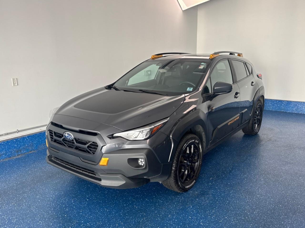 Recent Arrival! 2024 Subaru Crosstrek Wilderness AWD Wilderness | Go Everywhere! | Zacks Certified. Lineartronic CVT AWD Magnetite Gray Metallic H4<br /><br /><br />Active Cruise Control, Air Conditioning, All-Weather Soft-Touch Upholstery, Automatic temperature control, Exterior Parking Camera Rear, Front fog lights, harman/kardon® Speakers, Heated door mirrors, Heated Front Bucket Seats, Heated steering wheel, Leather Shift Knob, Power driver seat, Power moonroof, Power windows, Radio: 11.6''' Infotainment System w/AM/FM/MP3/WMA, Remote keyless entry, Spoiler, Subaru STARLINK Connected Services, Tilt steering wheel, Turn signal indicator mirrors, Wheels: 17''' x 7''' Split 5-Spoke Aluminum Alloy.<br /><br />Certification Program Details: Fresh 2 Yr MVI | 30 day warranty* | 110 point inspection | Full tank of fuel | Krown rustproofed | Flexible financing options | Professionally detailed<br /><br />This vehicle is Zacks Certified! You're approved! We work with you. Together we'll find a solution that makes sense for your individual situation. Please visit us or call 902 843-3900 to learn about our great selection.<br /><br />With 22 lenders available Zack's Auto Sales can offer our customers with the lowest available interest rate. Thank you for taking the time to check out our selection!