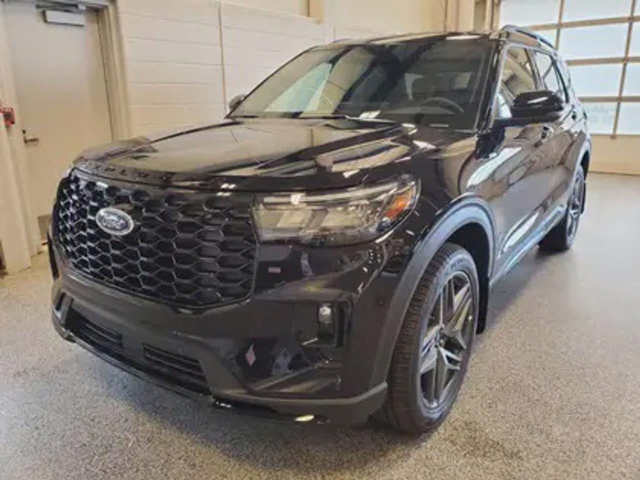The 2026 Ford Explorer ST-Line 300A 4WD, finished in stunning Agate Black. Powered by the efficient and robust 2.3L EcoBoost® engine paired with a 10-speed automatic transmission, this SUV delivers an exhilarating 300 horsepower and 310 ft-lbs of torque, while maintaining exceptional 10.4L/100km (27 miles per gallon) combined highway/city fuel economy.

Key Features:
Class III Trailer Tow Package
360-Degree Camera 
Ford Co-Pilot360 Assist 2.0 
Adaptive Cruise Control 
Evasive Steering Assist
13.2 Touchscreen 
Apple CarPlay® 
Android Auto
Unique ST-Line interior with red stitching
Heated front Captains Chairs
BLIS® (Blind Spot Information System) with Cross-Traffic Alert.
Lane-Keeping System 
Rear View Camera with Reverse Brake Assist
Engine Block Heater
St Line Street Pack

Moose Jaw Ford, conveniently located at 1010 North Service Road in Moose Jaw, is your trusted destination for all your automotive needs. With an impressive 4.8-star Google rating from nearly 1,500 reviews, we are proud to deliver an exceptional vehicle-buying experience tailored just for you. Our Moose Jaw Motives set us apart, offering unbeatable value like half-priced oil changes for life on pre-owned vehicles, one year of key and remote protection, and one year of tire and rim protection. Enjoy peace of mind with every purchase. At Moose Jaw Ford, were committed to driving positive change in our community by combining exceptional service, high-quality vehicles, and a guest-first approach. Visit us today!