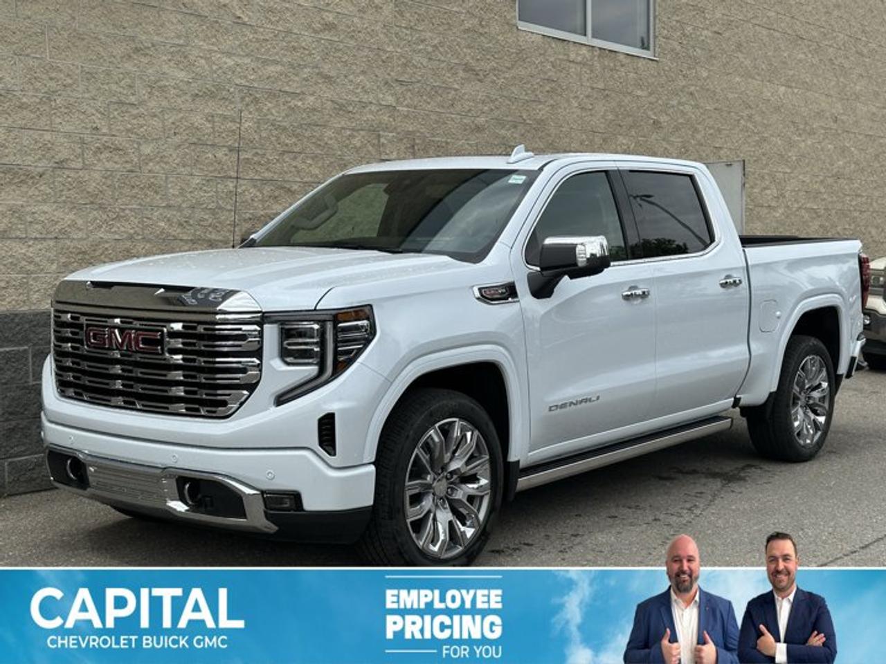This GMC Sierra 1500 boasts a Gas V8 6.2L/376 engine powering this Automatic transmission. ENGINE, 6.2L ECOTEC3 V8 (420 hp [313 kW] @ 5600 rpm, 460 lb-ft of torque [624 Nm] @ 4100 rpm); featuring Dynamic Fuel Management, Wireless, Apple CarPlay / Wireless Android Auto, Wireless Charging.*This GMC Sierra 1500 Comes Equipped with These Options *Wipers, front rain-sensing, Windows, power rear, express down, Windows, power front, drivers express up/down, Window, power, rear sliding with rear defogger, Window, power front, passenger express up/down, Wi-Fi Hotspot capable (Terms and limitations apply. See onstar.ca or dealer for details.), Wheels, 20 x 9 (50.8 cm x 22.9 cm) multi-dimensional polished aluminum, Wheelhouse liners, rear (Deleted with (PCP) Denali CarbonPro Edition.), Wheel, 17 x 8 (43.2 cm x 20.3 cm) full-size, steel spare, USB Ports, 2, Charge/Data ports located inside centre console.* Stop By Today *Test drive this must-see, must-drive, must-own beauty today at Capital Chevrolet Buick GMC Inc., 13103 Lake Fraser Drive SE, Calgary, AB T2J 3H5.