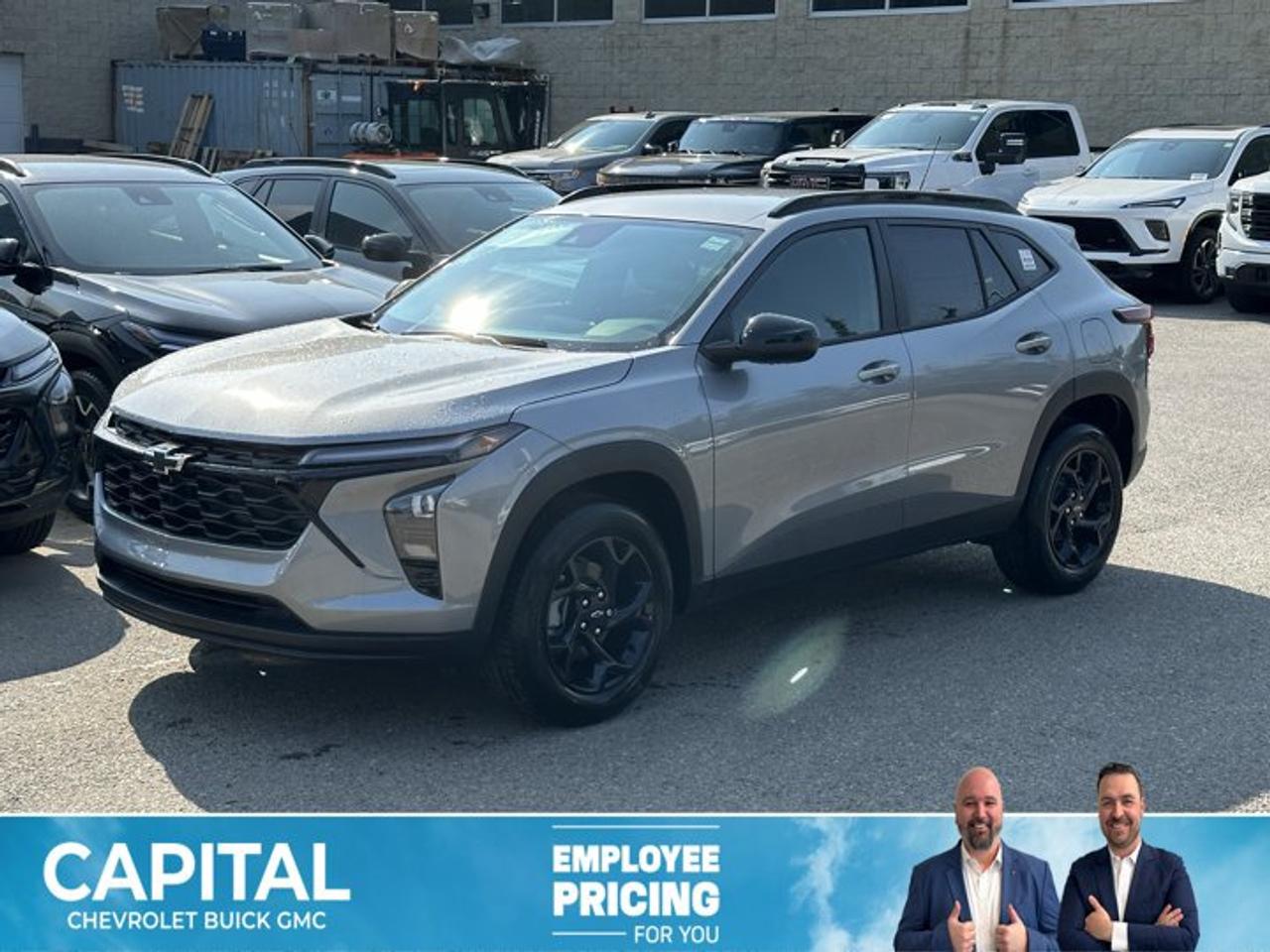 This Chevrolet Trax boasts a Turbocharged Gas 3-Cyl 1.2L/ engine powering this Automatic transmission. ENGINE, ECOTEC 1.2L TURBO DOHC DI WITH VARIABLE VALVE TIMING (VVT) (137 hp [102 kW] @ 5000 rpm, 162 lb-ft of torque [219 N-m] @ 2500 rpm) (STD), Wireless Apple CarPlay/Wireless Android Auto, Wipers, front intermittent, variable speed.* This Chevrolet Trax Features the Following Options *Wiper, rear, intermittent, Windows, power rear, express down, Window, power, front passenger with express down, Window, power, driver with express down, Wi-Fi Hotspot capable (Terms and limitations apply. See onstar.ca or dealer for details.), Wheels, 17 (43.2 cm) Grey-painted machined aluminum, Wheel, spare, 16 (40.6 cm) steel, Visors, driver and front passenger vanity mirrors, covered, Vehicle health management, USB ports, 2, one type-A and one type-C, located within the instrument panel.* Visit Us Today *Test drive this must-see, must-drive, must-own beauty today at Capital Chevrolet Buick GMC Inc., 13103 Lake Fraser Drive SE, Calgary, AB T2J 3H5.