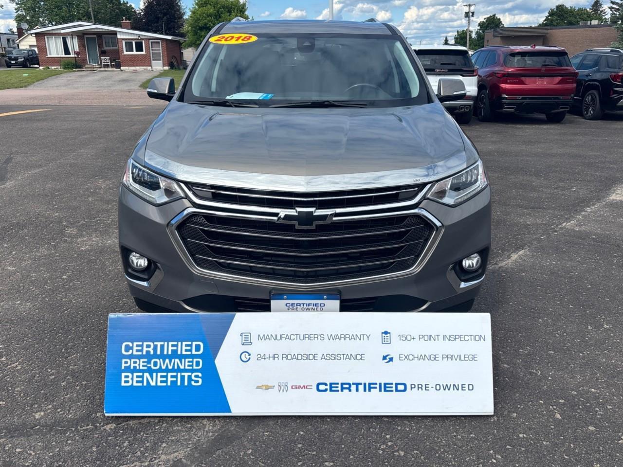 Used 2018 Chevrolet Traverse Premier Used 7 Passenger V6 AWD SUV with Sunroof, Navigation, Heated and Cooled Front Seats, Heated Sting Wheel and a Power Rear Liftgate for sale in Renfrew, ON