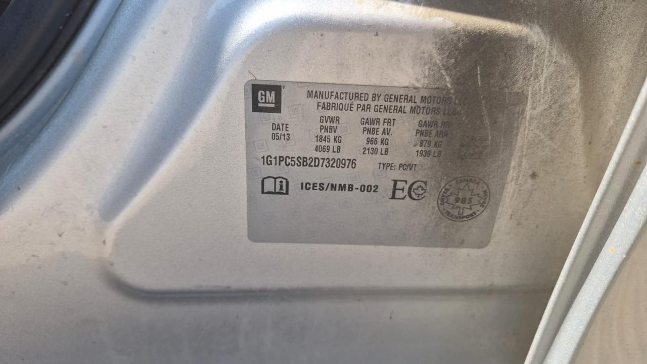 2013 Chevrolet Cruze LT Turbo, ENGINE TICKING, NEEDS WORK, RUST Photo