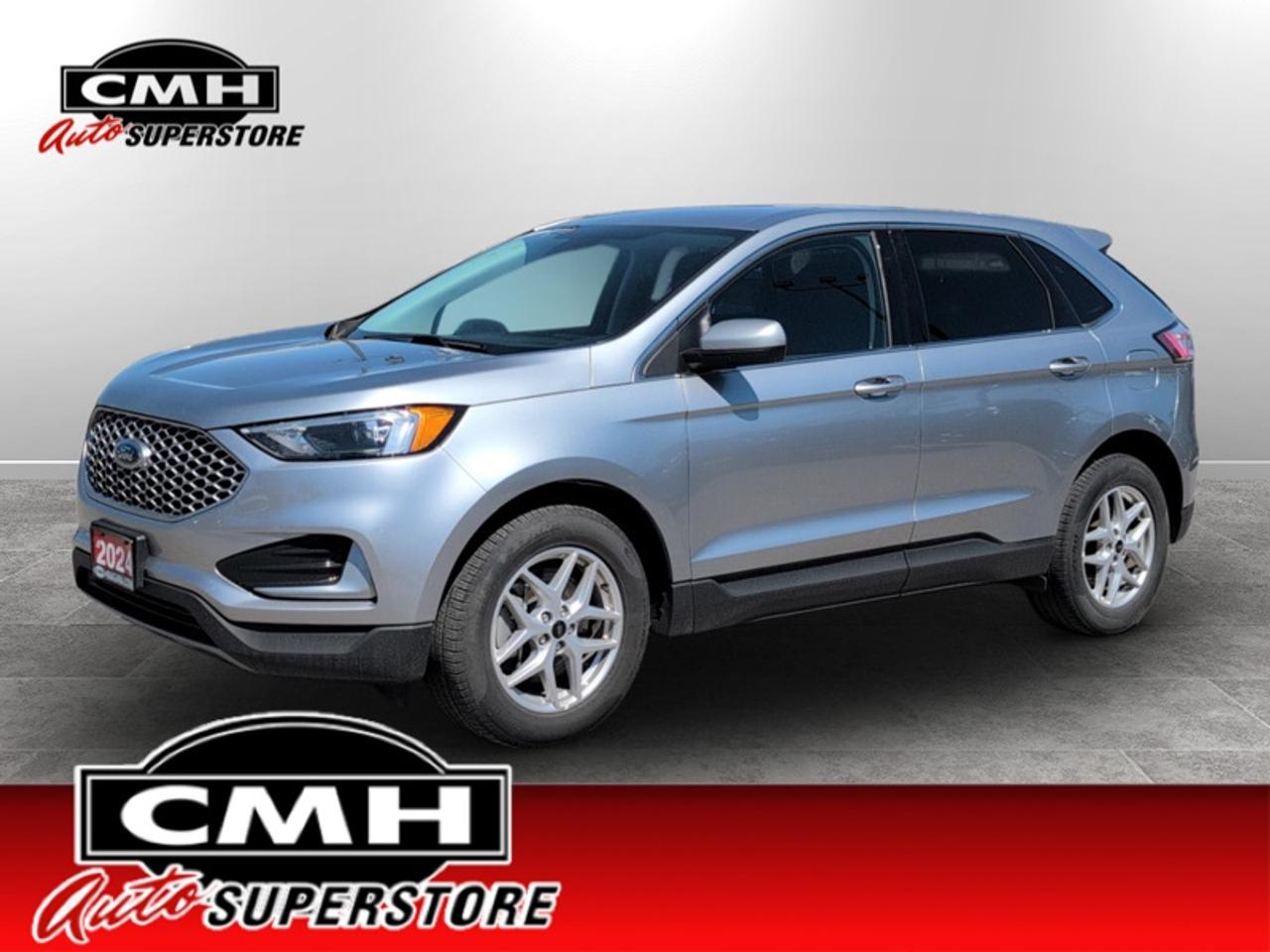 <b>ALL WHEEL DRIVE !! REAR CAMERA, PARKING SENSORS, BLIND SPOT MONITORING, LANE ASSIST, APPLE CARPLAY, ANDROID AUTO, POWER SEATS, HEATED SEATS, DUAL CLIMATE CONTROL, POWER LIFTGATE, REMOTE START, BUTTON START, 18-INCH ALLOY WHEELS **PREV. RENTAL**<br></b><br>  <br>CMH certifies that all vehicles meet DOUBLE the Ministry standards for Brakes and Tires. The advertised price is the promotional financing price. For all other methods of payment, the selling price is $500 higher.<br><br> <br>This 2024 Ford Edge is for sale today.<br> <br>With meticulous attention to detail and amazing style, the Ford Edge seamlessly integrates power, performance and handling with awesome technology to help you multitask your way through the challenges that life throws your way. Made for an active lifestyle and spontaneous getaways, the Ford Edge is as rough and tumble as you are. Push the boundaries and stay connected to the road with this sweet ride!<br> <br>This SUV has 81,232 km. Its Iconic Silver Metallic in colour and is major accident free based on the <a href=https://vhr.carfax.ca/?id=+k0jc3qn3vGS6PnRvhUcjydCZqTSUre5 target=_blank>CARFAX Report</a>. It has an Automatic transmission and is powered by a 250HP 2.0L 4 Cylinder Engine. <br> <br> Our Edges trim level is SEL. Stepping up to this SEL trim rewards you with plush heated front seats featuring power adjustment and lumbar support, a power liftgate for rear cargo access, a key fob with remote engine start and rear parking sensors, in addition to a 12-inch capacitive infotainment screen bundled with wireless Apple CarPlay and Android Auto, SiriusXM satellite radio, a 6-speaker audio setup, and 4G mobile hotspot internet connectivity. You and yours are assured of optimum road safety, with blind spot detection, rear cross traffic alert, pre-collision assist with automatic emergency braking, lane keeping assist, lane departure warning, forward collision alert, driver monitoring alert, and a rearview camera with an inbuilt washer. Also standard include proximity keyless entry, dual-zone climate control, 60-40 split front folding rear seats, LED headlights with automatic high beams, and even more.<br> To view the original window sticker for this vehicle view this <a href=http://www.windowsticker.forddirect.com/windowsticker.pdf?vin=2FMPK4J98RBA97906 target=_blank>http://www.windowsticker.forddirect.com/windowsticker.pdf?vin=2FMPK4J98RBA97906</a>. <br/><br> <br>To apply right now for financing use this link: <a href=https://www.cmhniagara.com/financing/ target=_blank>https://www.cmhniagara.com/financing/</a><br> <br/><br>**PLEASE NOTE:** The functionality and condition of any accessories and aftermarket parts are not guaranteed by CMH Auto Superstore. Examples of such items include, but are not limited to: tonneau covers, radios, cameras, remote starts, vent visors, roof racks, winches, light bars, headlights/tail lights, center caps, running boards, etc. If an aftermarket part is safety-related and found to be defective, it will be replaced by a factory option.<br><b>**CMH Auto Superstore reserves the right to choose to repair, modify, or replace all aftermarket parts (example  headlights) or accessories at its sole discretion.**</b><br><br>Trade-ins are welcome! Financing available OAC ! Price INCLUDES a valid safety certificate! Price INCLUDES a 60-day limited warranty on all vehicles except classic or vintage cars. CMH is a Full Disclosure dealer with no hidden fees. We are a family-owned and operated business for over 30 years! o~o