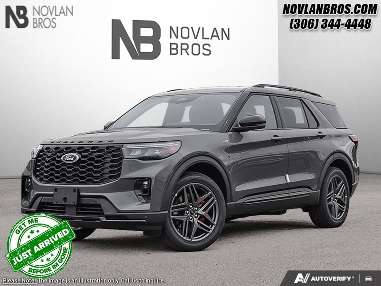 <b>Leather Seats, Second Row Heated Seats, 21 inch Aluminum Wheels, Premium Package!</b><br> <br> Check out our great inventory of new vehicles at Novlan Brothers!<br> <br>Offering a smooth and controlled ride with plenty of room for you and yours, this 2026 Ford Explorer is a fantastic family SUV.<br> <br>This Ford Explorer is the ultimate lifestyle vehicle with plenty of style and space for all of your passengers and cargo. It has the hauling capabilities of a midsize SUV combined with strong off-road capabilities. Whether your next family adventure is to the grocery store or over a high mountain pass, the Ford Explorer was built to get you there with ease.<br> <br>This Carbonized Grey Metallic SUV has a 10 Speed Automatic transmission and is powered by a 300HP 2.3L 4 Cylinder Engine. <br> <br> Our Explorers trim level is ST-Line. This Explorer ST-Line steps things up with BlueCruise 1.2, inbuilt navigation, Bang & Olufsen audio, an aerial view camera system and a heated steering wheel. Also standard include 20 aluminum wheels, FordPass Connect 5G mobile hotspot internet access, adaptive cruise control, smart device remote engine start, and a power liftgate for rear cargo access. On the inside, occupants are treated to heated front seats, voice-activated dual-zone climate control, and a 13.2-inch infotainment screen with wireless Apple CarPlay and Android Auto. Safety features also include lane keep assist with lane departure warning, collision mitigation, automatic emergency braking, evasion assist, and rear parking sensors. This vehicle has been upgraded with the following features: Leather Seats, Second Row Heated Seats, 21 inch Aluminum Wheels, Premium Package.<br><br> View the original window sticker for this vehicle with this url <b><a href=http://www.windowsticker.forddirect.com/windowsticker.pdf?vin=1FMUK8KH5TGB85229 target=_blank>http://www.windowsticker.forddirect.com/windowsticker.pdf?vin=1FMUK8KH5TGB85229</a></b>.<br> <br>To apply right now for financing use this link: <a href=http://novlanbros.com/credit/ target=_blank>http://novlanbros.com/credit/</a><br> <br/>Total rebate of $1000 is reflected in the price. Incentives expire 2026-07-31. See dealer for details. <br><br><br> Come by and check out our fleet of 20+ used cars and trucks and 90+ new cars and trucks for sale in Paradise Hill.  o~o