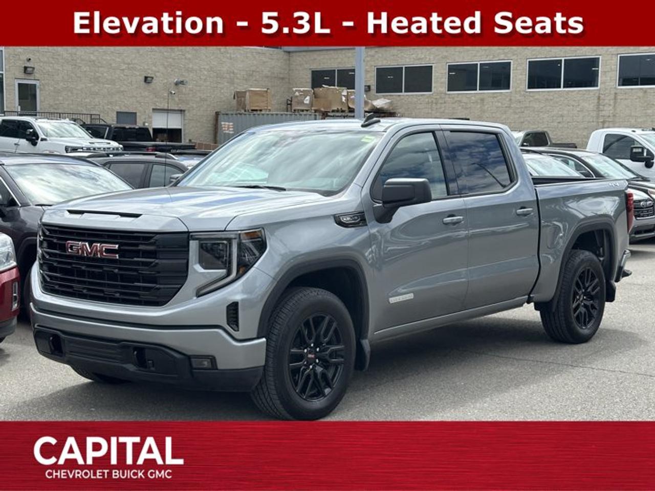 This GMC Sierra 1500 boasts a Gas V8 5.3L/325 engine powering this Automatic transmission. TRANSMISSION, 10-SPEED AUTOMATIC, (COLUMN SHIFTER) ELECTRONICALLY CONTROLLED with overdrive and tow/haul mode. Includes Cruise Grade Braking and Powertrain Grade Braking, REAR AXLE, 3.23 RATIO, LPO, GMC PROTECTION PACKAGE includes (RIA) all-weather floor liner, LPO and (VQK) front and rear Black moulded splash guards, LPO, (dealer-installed).* This GMC Sierra 1500 Features the Following Options *LPO, BLACK TUBULAR ASSIST STEPS, 6 RECTANGULAR (dealer-installed), LPO, ALL-WEATHER FLOOR LINER, 1ST AND 2ND ROWS (dealer-installed), GVWR, 7100 LBS. (3221 KG), ENGINE, 5.3L ECOTEC3 V8 (355 hp [265 kW] @ 5600 rpm, 383 lb-ft of torque [518 Nm] @ 4100 rpm); featuring Dynamic Fuel Management, ENGINE BLOCK HEATER, ELEVATION PREFERRED EQUIPMENT GROUP includes standard equipment, Wireless, Apple CarPlay / Wireless Android Auto, Windows, power rear, express down, Windows, power front, drivers express up/down, Window, power front, passenger express down.* Visit Us Today *For a must-own GMC Sierra 1500 come see us at Capital Chevrolet Buick GMC Inc., 13103 Lake Fraser Drive SE, Calgary, AB T2J 3H5. Just minutes away!