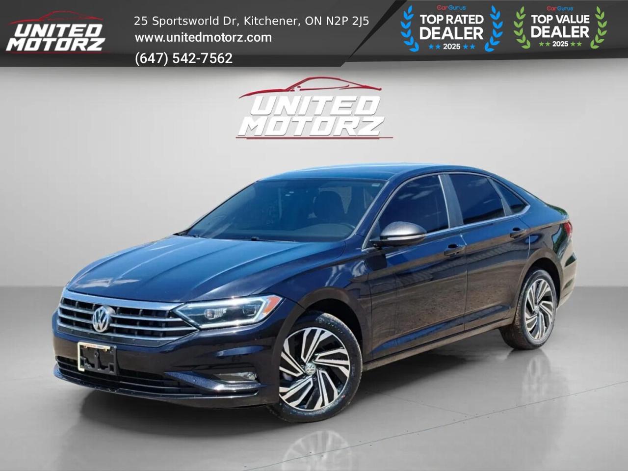 2019 Volkswagen Jetta Execline ***CERTIFIED*** NO ACCIDENTS *** !!! <br/> The 2019 Volkswagen Jetta Execline is a sophisticated and well-equipped sedan that combines sleek styling, impressive efficiency, and premium comfort. As the top-tier Execline trim, it offers an upscale driving experience with advanced technology, refined interior materials, and a host of luxury features designed to enhance every journey. This accident-free example has been well cared for and provides the quality and reliability that Volkswagen is known for. Whether youre commuting to work or heading out on a road trip, the Jetta Execline delivers the perfect blend of comfort, performance, and everyday practicality. <br/> Key Features:- <br/> * Automatic transmission <br/> * Carfax verifed <br/> * Keyless entry <br/> * Power windows <br/> * Power locks & mirrors <br/> * Power seats <br/> * Heated seats <br/> * Heated Steering Wheel <br/> * Cooled Seats <br/> * Memory Seats <br/> * Infotainment system <br/> * Navigation <br/> * Backup camera <br/> * Phone connectivity <br/> * AM/FM <br/> * A/C <br/> * Sunroof/Moonroof <br/> * Blind Spot Monitor <br/> * Cruise Control <br/> * Fog lamps <br/> * Alloy Wheels <br/> ------------------------------------------------------------------------------------United Motorz  Kitcheners Used Car Superstore!Since2017,United Motorzhas been your trusted destination for quality pre-owned vehicles in the Kitchener-Waterloo area. Withtwo convenient locationsandover 150+ cars, SUVs, and vans, we offer a huge selection to fit every lifestyle and budget. From sleek sedans to family SUVs, every vehicle is carefully inspected to ensure reliability and performance. <br/> Locations: <br/> Kitchener:25 Sportsworld Dr, N2P 2J5 <br/> ------------------------------------------------------------------------------------WHAT YOU GET : <br/> - SAFETY CERTIFIED (All certified vehicles go through 150 point inspection by reputable mechanics) <br/> - FREE OIL CHANGE <br/> - FREE CAR-FAX WITH EVERY CAR <br/> - FREE INTERIOR CLEANING <br/> $14950+hst+licensing <br/> UCDA member and OMVIC approved dealership, buy with confidence. <br/> To view more used cars you can visit us at www.unitedmotorz.com <br/> Contact : 6475427562 <br/> United Motorz <br/> www.unitedmotorz.com <br/> 25 Sportsworld Drive, Kitchener, ON. N2P2J5 <br/> ---------------------------------------------------------------------------------------- <br/>