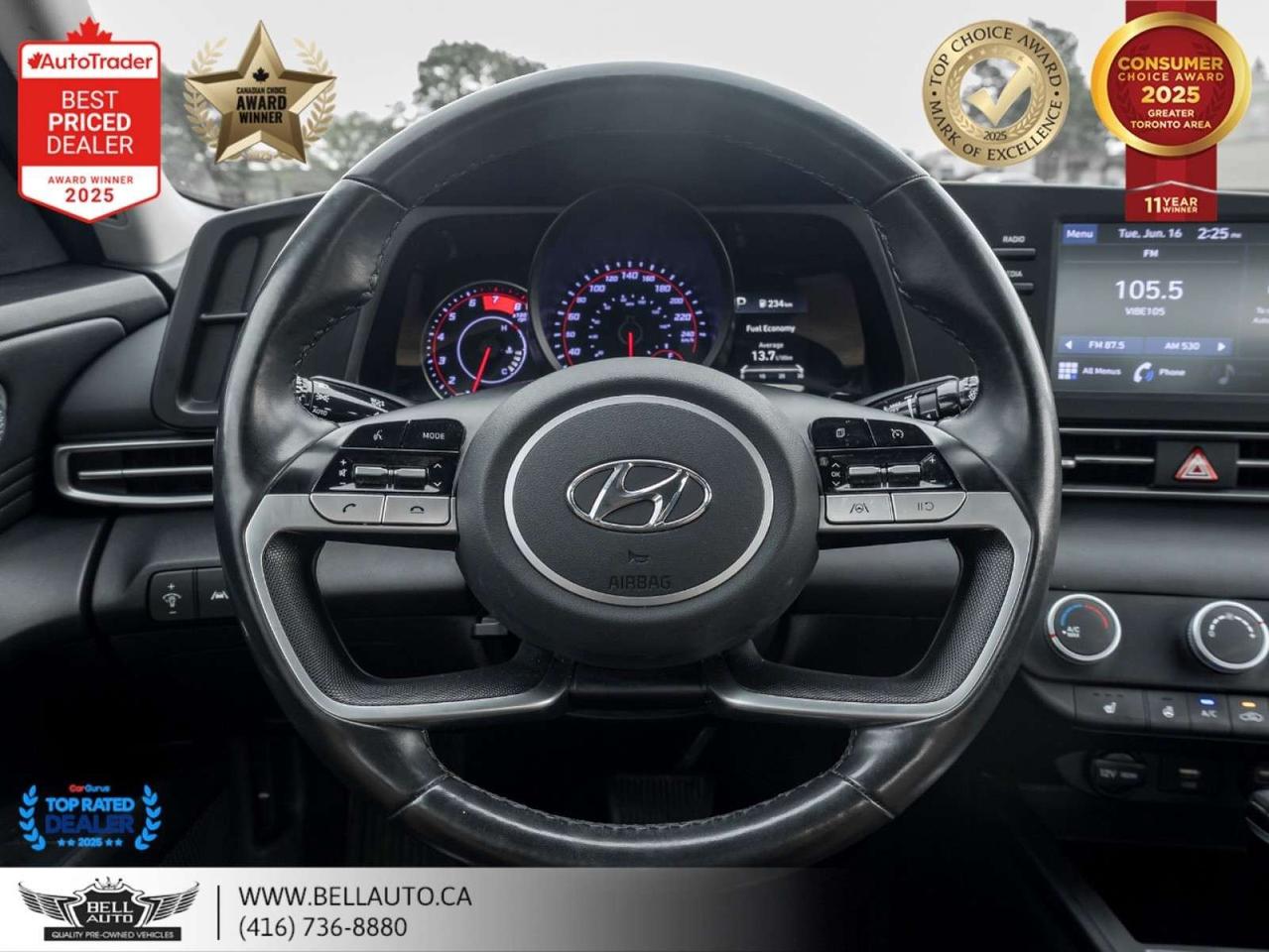 2022 Hyundai Elantra Preferred   CARPLAY   B.CAM   BLTH   HTD SEATS   LOWKMS   NOACCIDENT Photo