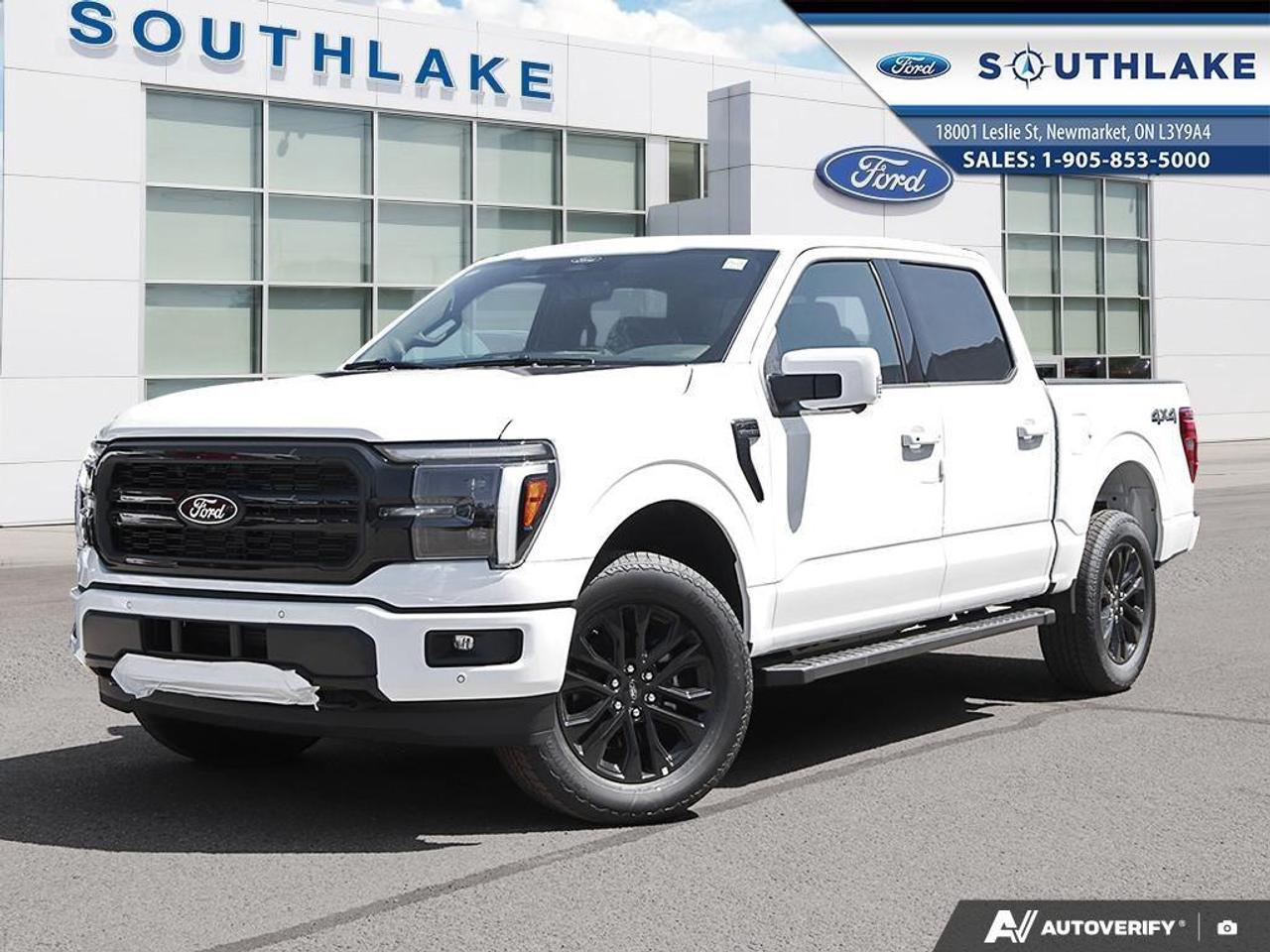 <p>Introducing the stunning 2026 Ford F-150 Lariat in a pristine white finish, equipped with a robust 4x4 drivetrain. Engineered for exceptional handling, this truck is ready to tackle any road.</p> <p>The exterior of this F-150 Lariat commands attention with its elegant Oxford White paint and practical running boards. Step inside to find a luxurious cabin furnished with Black ActiveX trimmed seats, offering both comfort and sophistication. The interior boasts heated and ventilated 10-way power front seats, a heated steering wheel, and a twin panel moonroof that adds an airy feel to the spacious SuperCrew cabin.</p> <p>Technology enthusiasts will appreciate the advanced navigation system and smart device integration, while the premium sound experience is elevated by satellite radio and a Wi-Fi hotspot. Safety is prioritized with features like a backup camera, lane assist, adaptive cruise control, and parking sensors that facilitate a worry-free driving experience.</p> <p>Perfect for families and adventurers who demand versatility and performance, this new Ford F-150 Lariat is an ideal choice for those who won't compromise on style or capability. Contact Southlake Ford to learn more about this exceptional vehicle and schedule your test drive today.</p> <p>Here at Southlake Ford we take great pains to make sure our inventory on our site is as up to date as possible so our stock availability is updated twice per day. We know you've spent hours researching your vehicle of choice so we want to make it as easy as possible once you've made your decision. If the vehicle is listed on on our website, it is either in stock, or in-transit and available. Vehicle ETA's can vary but we register the vehicle once you've purchased it so all programs/incentives are protected. </p><p>Now for the fun stuff! Southlake Ford is proud to be partnering with Overdrive Automotive for all of your aftermarket needs or modifications. Lift kits, tires, wheels, winches, you name it and we can get it done. See in store or on our social channels for more details or goto <a target=_blank rel=noopener noreferrer nofollow href=http://www.overdriveauto.com>www.overdriveauto.com</a> </p>