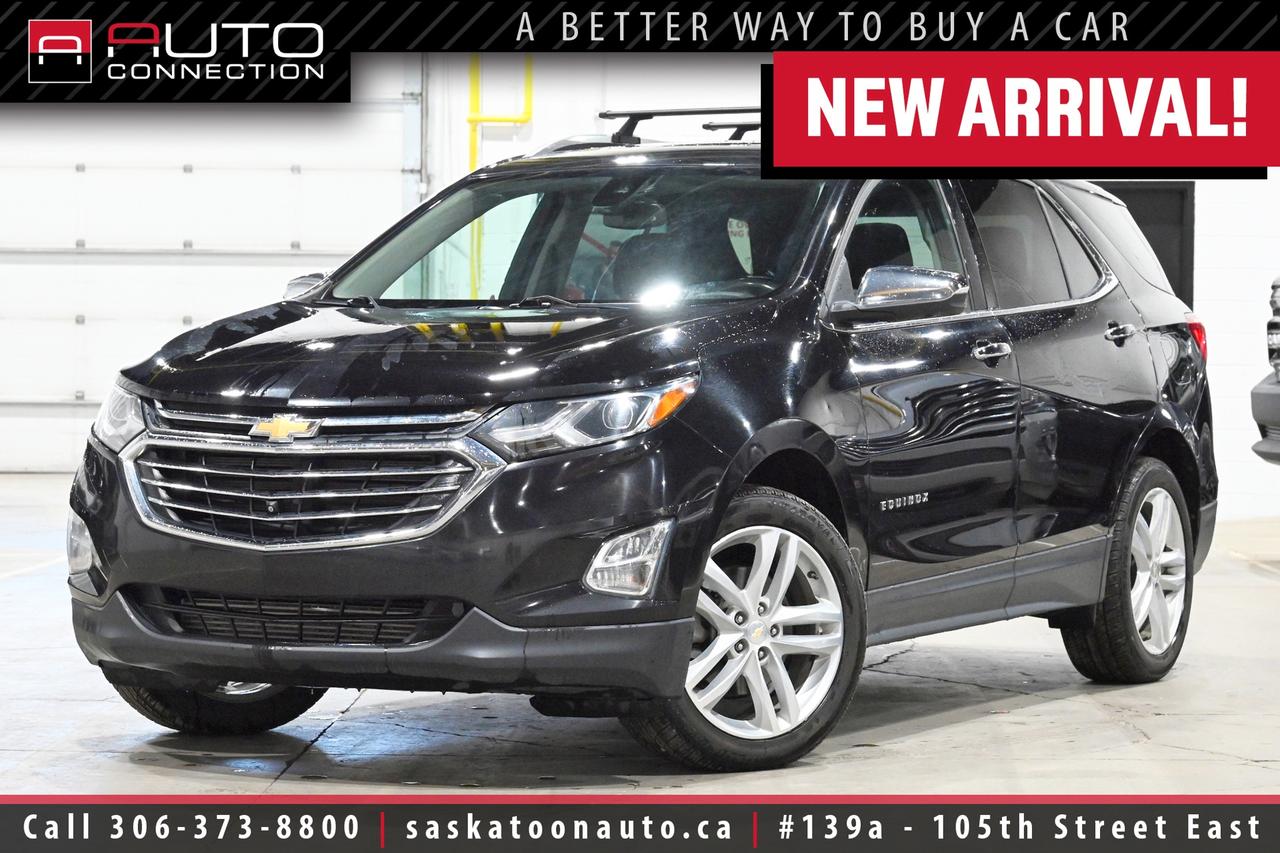 <p><span><font color=#000000><span>Financing & Warranty Available!</span><span><br></span></font></span><span><br></span><span>Accident Free! - Regularly Maintained - SK Vehicle</span><span><br></span><span><br>This <b>2019 Chevrolet Equinox Premier</b> is a fully-loaded SUV that blends upscale comfort, confident capability, and everyday practicality in one sharp package. Finished in Mosaic Black Metallic with Jet Black perforated leather, it has a refined look that feels just as at home downtown as it does on the highway. The 2.0L turbo engine and 9-speed automatic transmission deliver smooth power, while the all-wheel drive system adds extra confidence through Saskatchewans changing seasons. Inside, you will appreciate the comfort of heated and cooled front seats, heated rear seats, and a heated steering wheel, making every drive more enjoyable year-round. Premium touches like navigation, a power moonroof, wireless charging, Bose sound, and the Chevrolet Infotainment 3 Plus system with an 8-inch HD touchscreen create a modern and connected cabin. Safety and convenience are also front and centre, with features like adaptive cruise control, a 360-degree HD surround vision camera, lane keep assist, rear cross traffic alert, blind zone alert, and forward collision alert. The power liftgate, keyless open and start, remote start, and driver memory settings make daily life easier in all the right ways. This Equinox also comes accident free, has been regularly maintained, and is a local Saskatchewan vehicle, giving you added peace of mind. For those looking for a premium compact SUV with strong features, excellent comfort, and a clean history, this Equinox Premier is a standout choice at Saskatoon Auto Connection.<br><br></span><span>Key Features:</span><span><br></span><span><br>- All-Wheel Drive (AWD)<br>- Confidence & Convenience II Package<br>- Premier True North Edition<br>- Cooled & Heated Front Seats<br>- Heated Rear Seats<br>- Heated Steering Wheel<br>- Remote Start<br>- Adaptive Cruise Control<br>- Wireless Charging<br>- Navigation<br>- Power Moonroof<br>- 7-Speaker Bose Premium Sound System<br>- 360-Degree HD Surround Vision Camera<br>- Rear Park Assist<br>- Lane Change Alert w/ Side Blind Zone Alert<br>- Rear Cross Traffic Alert<br>- Lane Keep Assist w/ Lane Departure Warning<br>- Safety Alert Seat<br>- Following Distance Indicator<br>- Front Pedestrian Braking<br>- Forward Collision Alert<br>- IntelliBeam Auto High-Beam Headlamps<br>- Power Liftgate<br>- Keyless Open & Start w/ Passive Entry & Push-Button Start<br>- Chevrolet Infotainment 3 Plus System w/ 8-Inch HD Touchscreen<br>- Built-In 4G LTE Wi-Fi Hotspot<br>- Dual-Zone Automatic Climate Control<br>- Drivers Seat Memory Settings<br>- Universal Garage Door Opener<br>- LED Headlamps & Taillamps<br>- Fog Lamps<br>- 9-Speed Automatic Transmission<br>- 2.0L 4-Cylinder Turbo Engine<br><br><b>Exterior Colour:</b> Mosaic Black Metallic<br><b>Interior Colour:</b> Jet Black Perforated Leather<br><br><b>Manufacturers Brochure:</b> </span><a href=https://www.centuryu.com/uploads/1/4/4/6/144698822/2019_equinox.pdf target=_blank><span>https://www.centuryu.com/uploads/1/4/4/6/144698822/2019_equinox.pdf</span></a><span><br><br></span><span>Unlock a full year of exclusive VIP benefits with your purchase! Enjoy 20% off labour, 25% off tires, free windshield stone chip repairs, and so much more. Visit saskatoonauto.ca for all the details.<br></span><span><br>Honesty Pricing eliminates the haggle hassle by providing you with our lowest possible selling price up front. In fact, it is the lowest price in our market, and we will prove it by disclosing a comprehensive market report of what our competitors are selling similar vehicles for.<br></span><span><br>This vehicle meets our Diamond Certification standard, which begins by selecting only premium quality vehicles and subjecting them to a much more comprehensive inspection process than typical dealerships use. Diamond Certified ensures a clean history, exceptional appearance and problem-free operation.<br></span><span><br>At Saskatoon Auto Connection we sell pre-owned automobiles the way we would like to buy them ourselves. Since 2008, we have been dedicated to providing the highest level of integrity and transparency in our industry, in combination with the highest quality vehicles at the most competitive prices in Saskatchewan. Our friendly staff is ready to positively redefine your expectations of the pre-owned automobile space.</span><span></span></p>