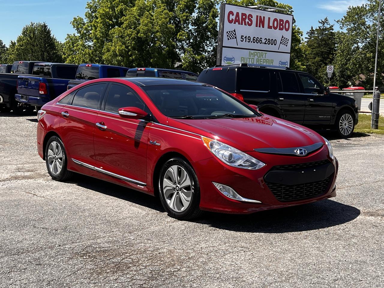 <p>2014 HYUNDAI SONATA HYBRID!</p><p>Safety inspection included in the full asking price // Carfax available // One owner!</p><p>&nbsp;</p><p>&nbsp;</p><p>&nbsp;</p><p>&nbsp;</p><p data-start=139 data-end=305><strong>CARS IN LOBO LTD.&nbsp; &ndash; Your trusted pre-owned vehicle destination!</strong></p><p>&nbsp;</p><p data-start=139 data-end=305><strong>Located at 6355 Egremont Dr, Komoka, ON N0L 1R0 &mdash; just 7 km west of Hyde Park Rd. Heading west on Fanshawe Park Rd as it becomes Egremont Dr, you&rsquo;ll find us at the traffic lights on the corner of Egremont Dr & Narin Rd in Middlesex county township of Lobo.&nbsp;</strong></p><p>&nbsp;</p><p data-start=139 data-end=305><strong>Serving London, Ontario/Middlesex County for over 10 years. A registered member of the UCDA (Used Car Dealers Association of Ontario) and fully licensed with OMVIC (Ontario Motor Vehicle Industry Council).</strong></p><p>&nbsp;</p><hr><p>&nbsp;</p><p data-start=139 data-end=305><strong><span style=font-size: 14pt;>CARS IN LOBO LTD. (Buy - Sell - Trade - Finance)&nbsp; </span><span style=font-size: 14pt;>Office#&nbsp; 519 666 2800 </span><span style=font-size: 14pt;>TEXT# 519 630 6660</span></strong></p><p>&nbsp;</p><hr><p>&nbsp;</p><p data-start=312 data-end=770><strong>- /Quality, locally sourced pre-owned vehicles at a competitive price<br>- /Safety certification Inspection included at the Full Asking Price! (unless listed otherwise)</strong><br><strong>- /We take all trade ins at a competitive & fair value&nbsp;</strong><br><strong>- /We buy cars outright with no purchase&nbsp;necessary</strong><br data-start=352 data-end=355><strong>- /CARFAX reports available on all cars</strong><br data-start=462 data-end=465><strong>- /Extended warranty options available</strong><br data-start=590 data-end=593><strong>- /Financing options available</strong><br data-start=642 data-end=645><strong>- /We register & plate your vehicle for you (Licensing Extra)</strong><br data-start=714 data-end=717><strong>- /No hidden fees. No pressure. Easy going team that is here to help.&nbsp;</strong></p><p>&nbsp;</p><p data-start=777 data-end=908><strong>Message us anytime or feel free to drop by! We are here to help make your next vehicle purchase simple and stress-free. -> OPEN 6 DAYS WEEK MONDAY - SATURDAY&nbsp;</strong></p><p>&nbsp;</p><p data-start=777 data-end=908>&nbsp;</p>
