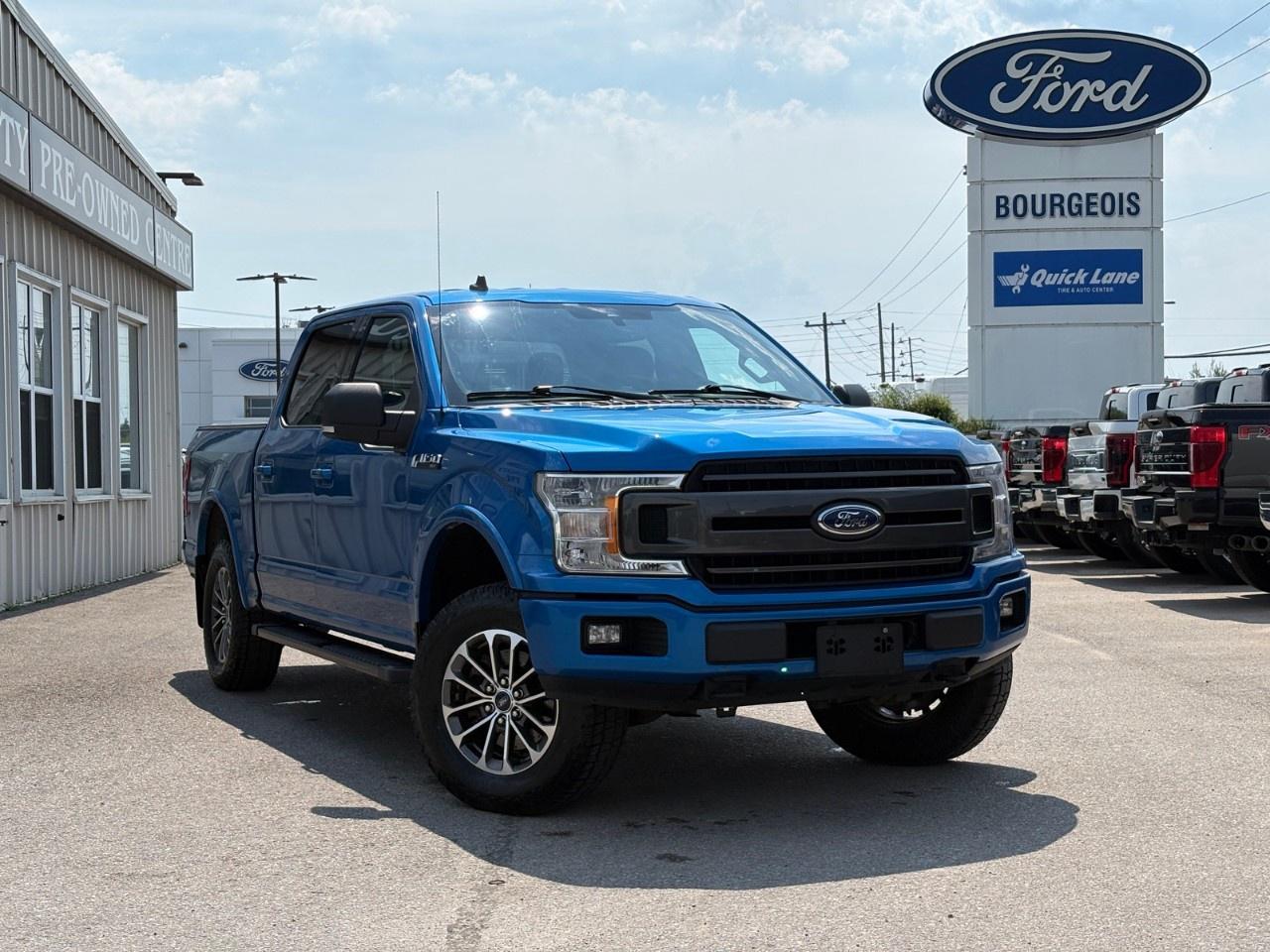 <p>The 2019 Ford F-150 XLT 4WD SuperCrew 5.5' Box in blue with a formidable 4×4 drivetrain combines robust handling with striking presence. This truck is designed for both function and style, featuring a versatile body and a practical SuperCrew cabin layout that provides ample room for passengers and cargo.</p><p>Step inside to experience the dark elegance of a black interior, blending comfort with modern styling. The truck's practicality is enhanced by power windows and keyless entry, simplifying everyday use. Refinements such as air conditioning ensure a pleasant ride, no matter the journey.</p><p>Stay connected and assured with advanced technology at your fingertips, including a user-friendly backup camera that provides added peace of mind when reversing. Safety is further supported by the incorporation of brake assist features, enhancing your control in various driving conditions.</p><p>This vehicle is perfect for those who need a reliable and capable truck for both work and play. If you're seeking a dependable and stylish truck, get in touch with Bourgeois Motors Ltd. today for more details and to schedule a test drive.</p> <p><strong>Why Choose the Bourgeois Auto Group?</strong></p><p>For 80 years, Bourgeois Auto Group has been delivering exceptional automotive experiences. Our factor trained teams work to ensure you receive the shopping experience you deserve; whether you're looking for a new or new-to-you vehicle.</p><p>Shop 24/7 with our online showroom and chat service, ensuring convenience every step of the way. No hidden fees, full disclosure, and every pre-owned vehicle comes with a Carfax® report for peace of mind.</p><p>We offer a wide selection of pre-owned vehicles, all competitively priced using real-time market data. Get the best deal on your purchase and trade-in with our free Live Market Analysis report.</p><p>Looking to sell your car? We buy any make or modelno purchase required. Our simple to use online trade valuation tool will provide you with a clear, transparent selling experience whether you buy our car or not.</p><p>Backed by hundreds dedicated employees across 4 convenient locations, were here to meet all your automotive needs. Visit us in Midland or Parry Sound and explore our inventory or schedule your next service today.</p> <p><strong>Financing Your Next Vehicle with Bourgeois Motors Ford in Midland:</strong></p><p>At Bourgeois Motors Ford, we make financing your next vehicle simple and stress-free! Our team works with trusted lenders to find flexible options tailored to your budget. Drive away with confidenceapply today!</p><p>Take advantage of our online pre-qualification tool, backed by Equifax and TD Bank to find the payment that works for you. Simply <a href=https://www.bourgeoismotors.com/free-credit-check/ rel=nofollow><strong>CLICK HERE</strong></a><strong> </strong>to use our secure online credit tool with no impact to your credit.</p>
