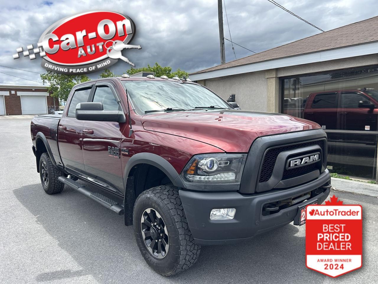 POWER WAGON CREW CAB 4X4 W/ 6.4L HEMI V8 & LEATHER & LUXURY PACKAGE!! Leather, 8.4-inch touch screen w/ Android Auto/ Apple CarPlay, heated/cooled seats, heated steering, remote start, navigation, 17-inch alloys, backup camera w/ front & rear park sensors, tonneau cover, running boards, 6-foot 4-inch box w/ spray in bedliner, tow mirrors, tow package w/ integrated trailer brake controller, dual-zone climate control, keyless entry w/ push start, full power group incl. power driver & passenger seats w/ driver memory, automatic headlights w/ auto highbeams, cruise control, Bluetooth and more!!This vehicle just landed and is awaiting a full detail and photo shoot. Contact us and book your viewing today!
